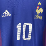 2002/04 FRANCE ZIDANE #10 HOME SHIRT (M) ADIDAS