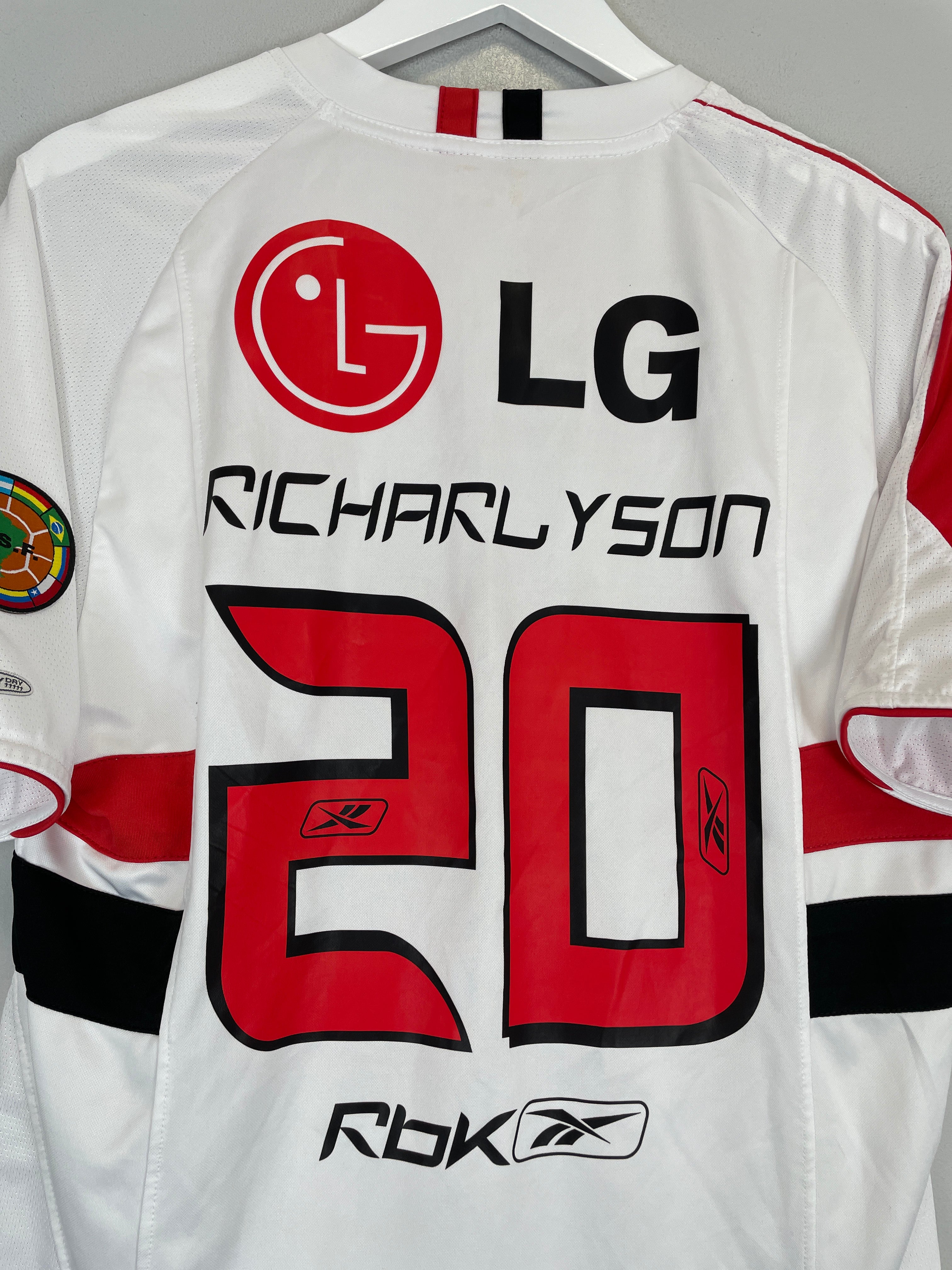 Shop 2008/09 SANTOS RICHARLYSON #20 HOME SHIRT (M) REEBOK, classic football shirts, vintage football shirts & retro soccer jerseys at Cult Kits