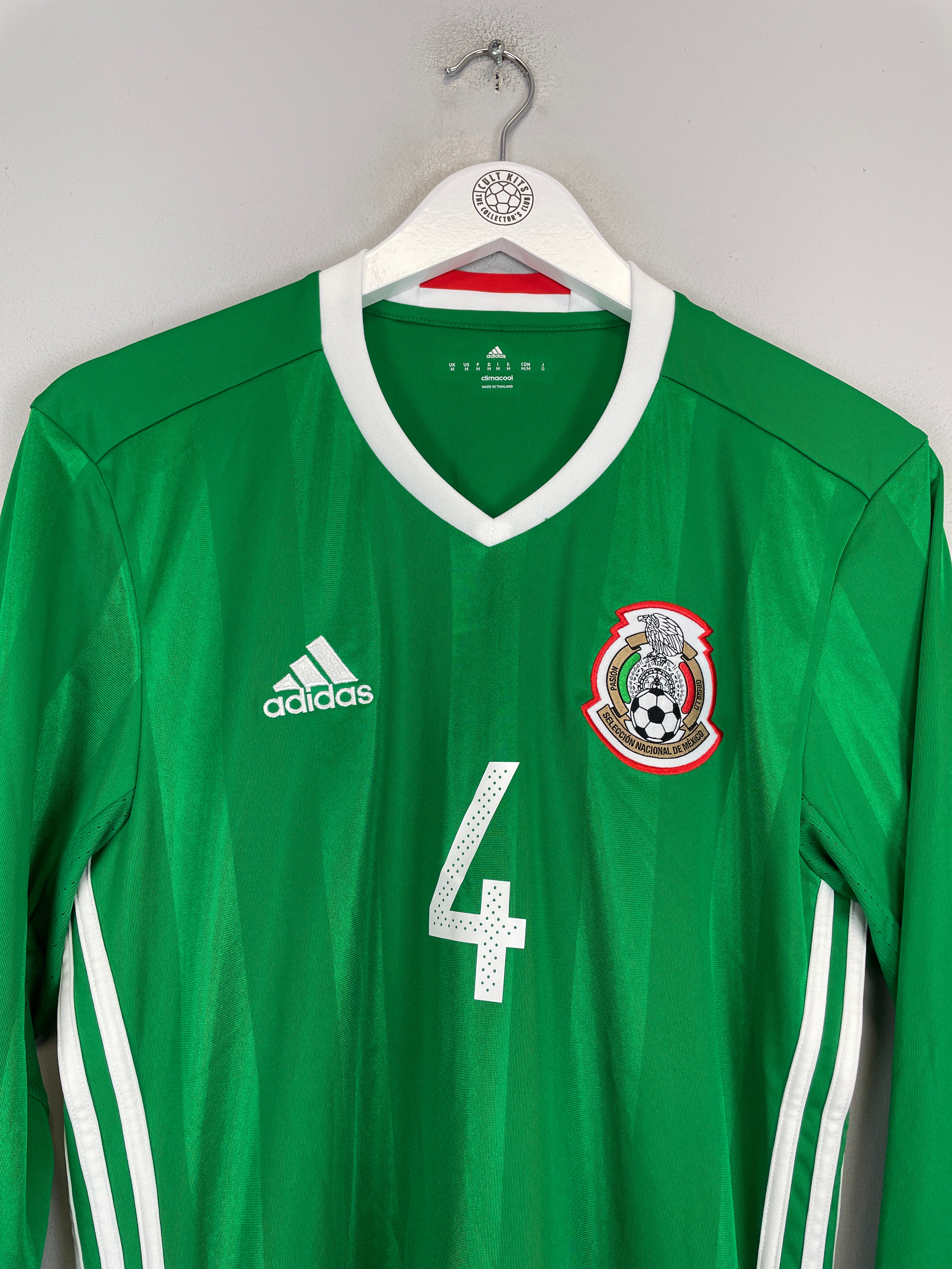 Shop 2016/17 MEXICO R.MARQUEZ #4 L/S HOME SHIRT (M) ADIDAS, classic football shirts, vintage football shirts & retro soccer jerseys at Cult Kits
