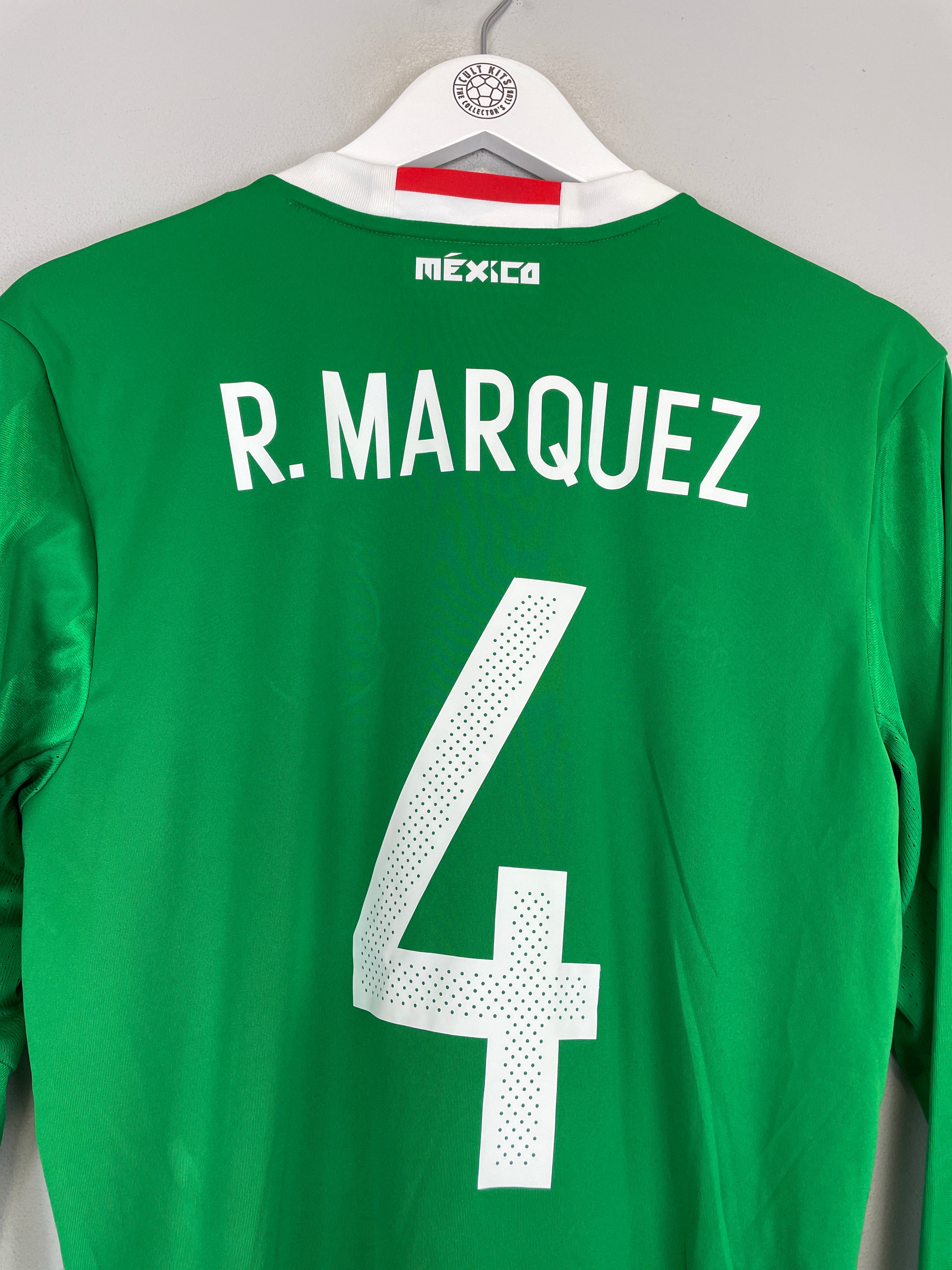 Shop 2016/17 MEXICO R.MARQUEZ #4 L/S HOME SHIRT (M) ADIDAS, classic football shirts, vintage football shirts & retro soccer jerseys at Cult Kits