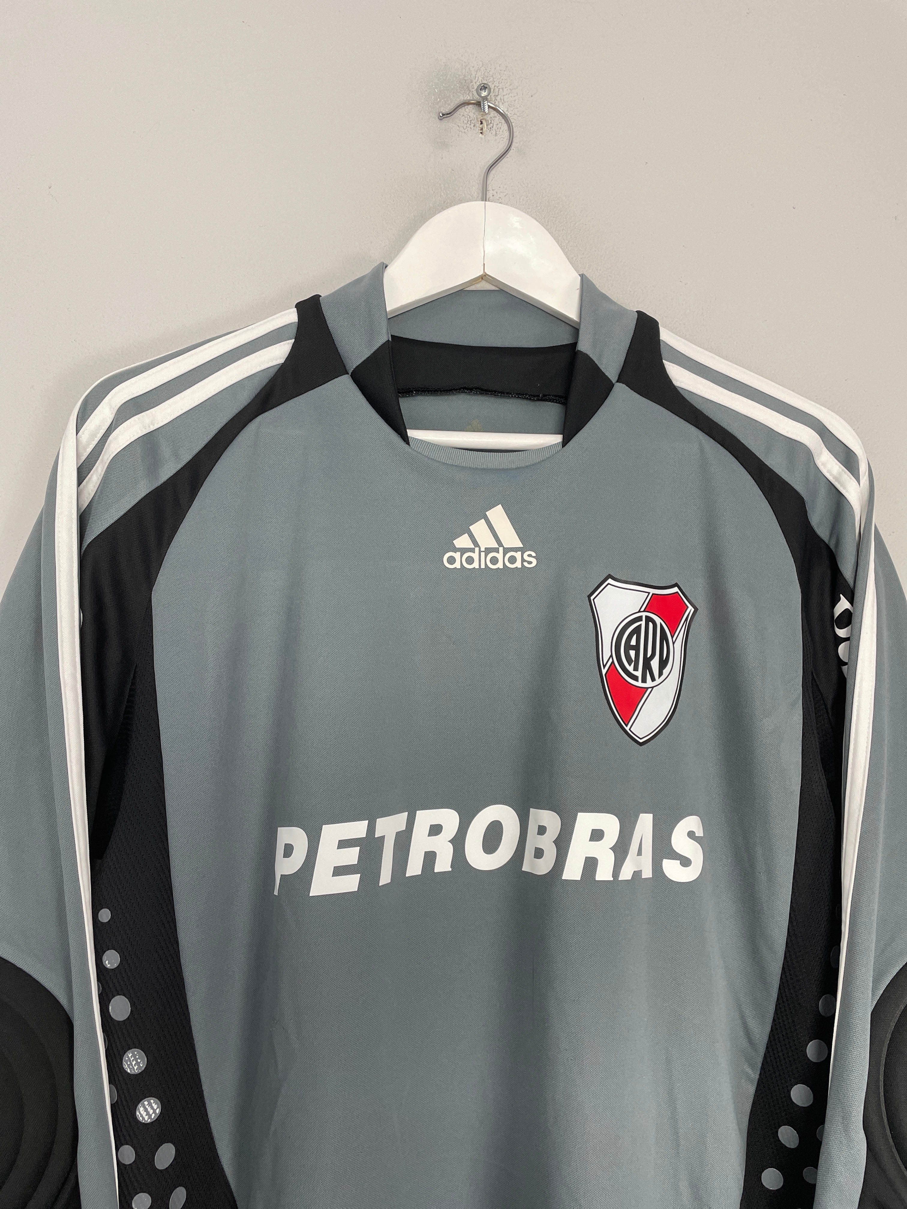 Shop 2007/09 RIVER PLATE VEGA #12 *PLAYER ISSUE* GK SHIRT (M) ADIDAS, classic football shirts, vintage football shirts & retro soccer jerseys at Cult Kits