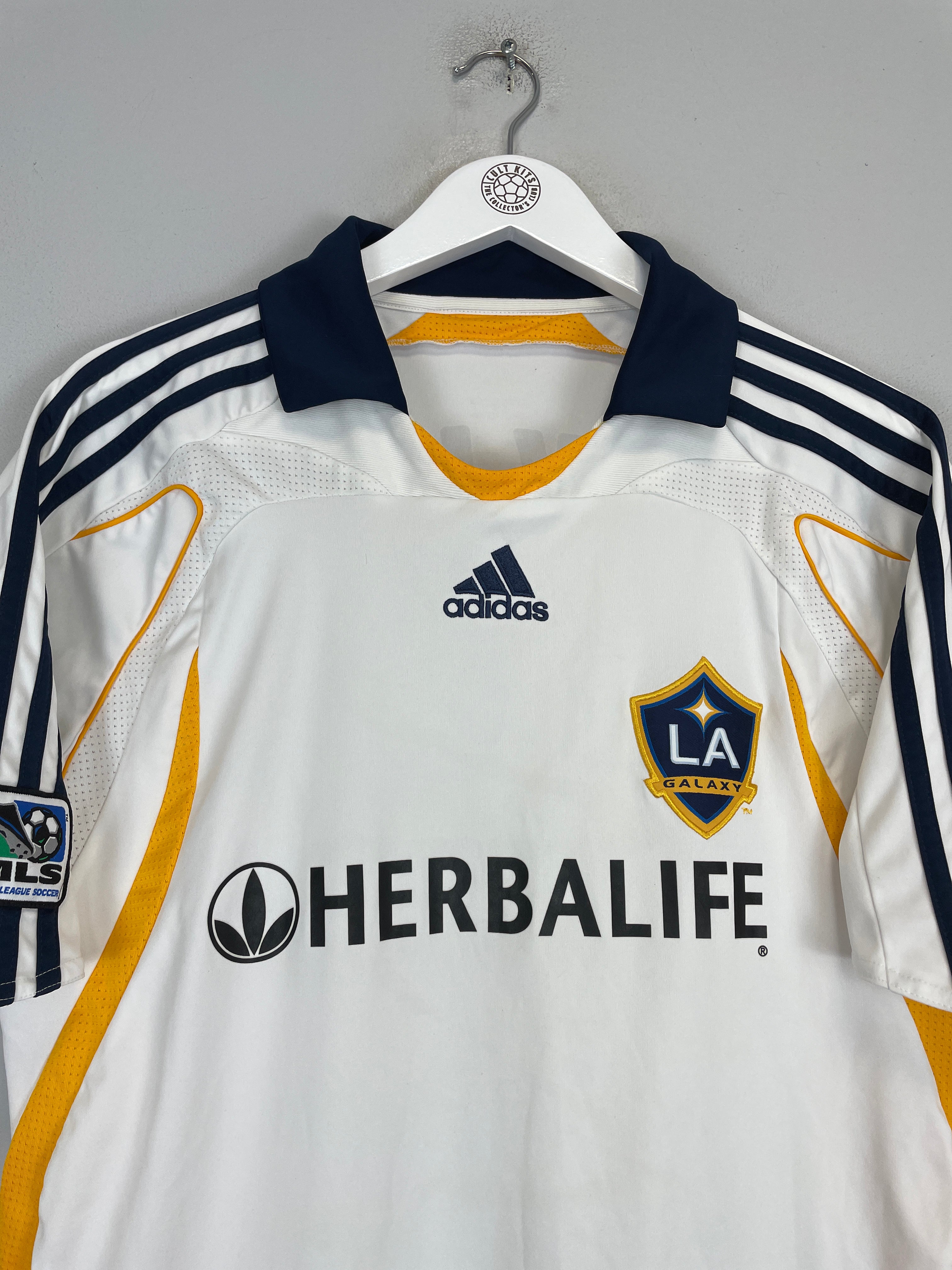 Shop 2007/08 LA GALAXY BECKHAM #32 HOME SHIRT (M) ADIDAS, classic football shirts, vintage football shirts & retro soccer jerseys at Cult Kits