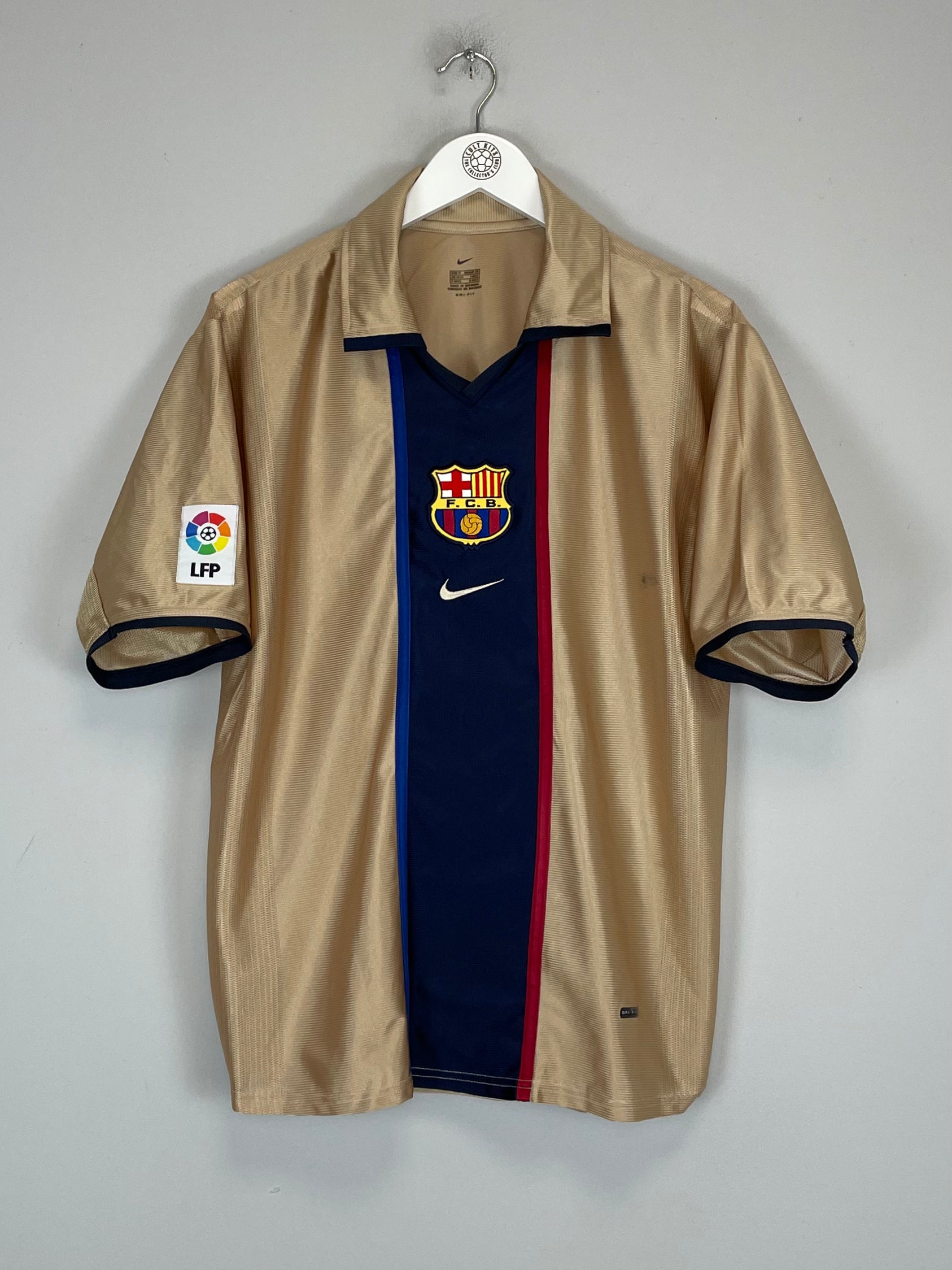 Shop 2001/03 BARCELONA AWAY SHIRT (M) NIKE, classic football shirts, vintage football shirts & retro soccer jerseys at Cult Kits