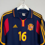 Shop 2000/02 SPAIN MENDIETA #16 AWAY SHIRT (L) ADIDAS, classic football shirts, vintage football shirts & retro soccer jerseys at Cult Kits