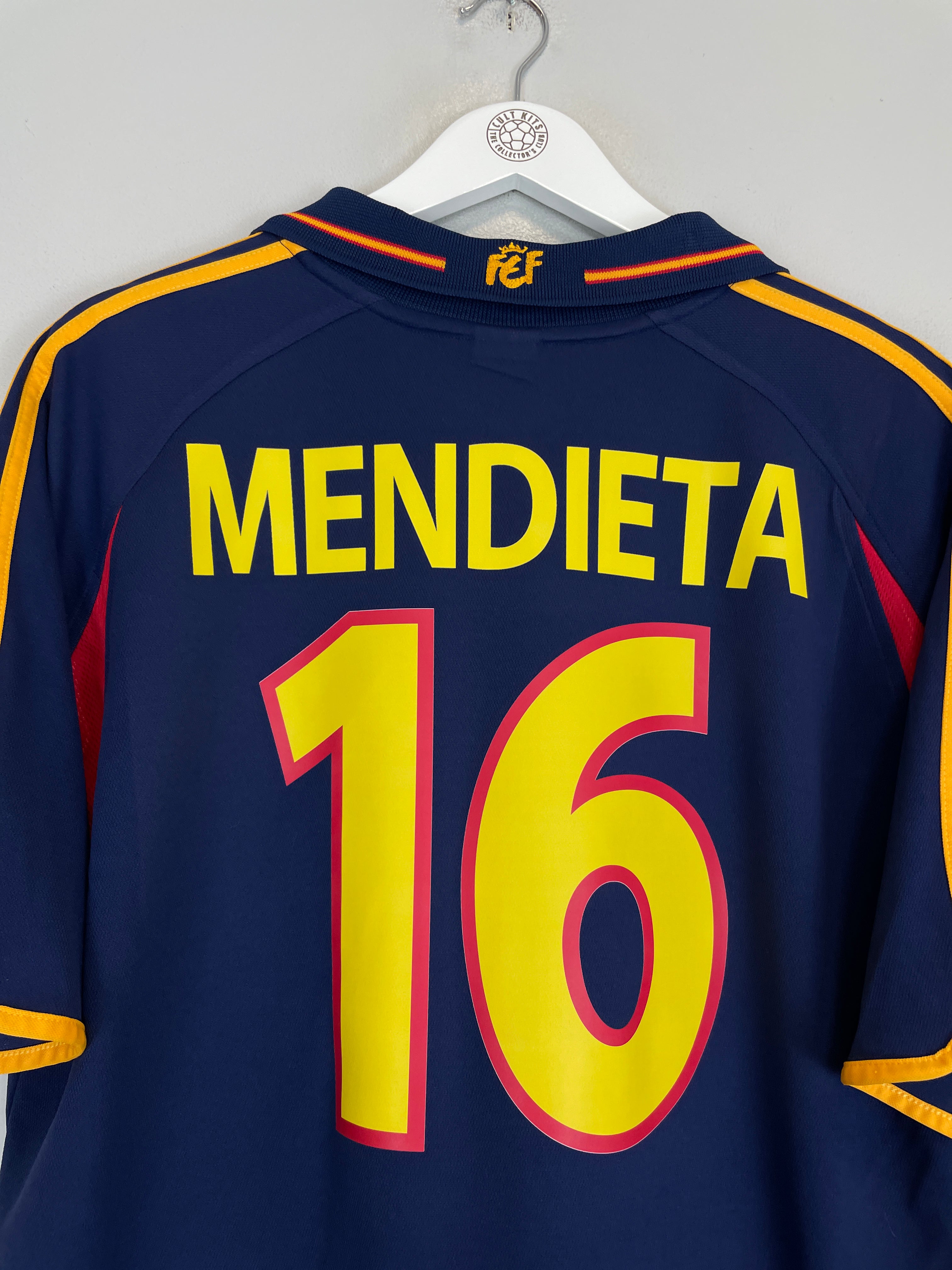 Shop 2000/02 SPAIN MENDIETA #16 AWAY SHIRT (L) ADIDAS, classic football shirts, vintage football shirts & retro soccer jerseys at Cult Kits