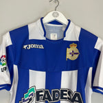 Shop 2003/04 DEPORTIVO LA CORUNA VALERON #21 HOME SHIRT (S) JOMA, classic football shirts, vintage football shirts & retro soccer jerseys at Cult Kits