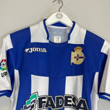 Shop 2003/04 DEPORTIVO LA CORUNA VALERON #21 HOME SHIRT (S) JOMA, classic football shirts, vintage football shirts & retro soccer jerseys at Cult Kits