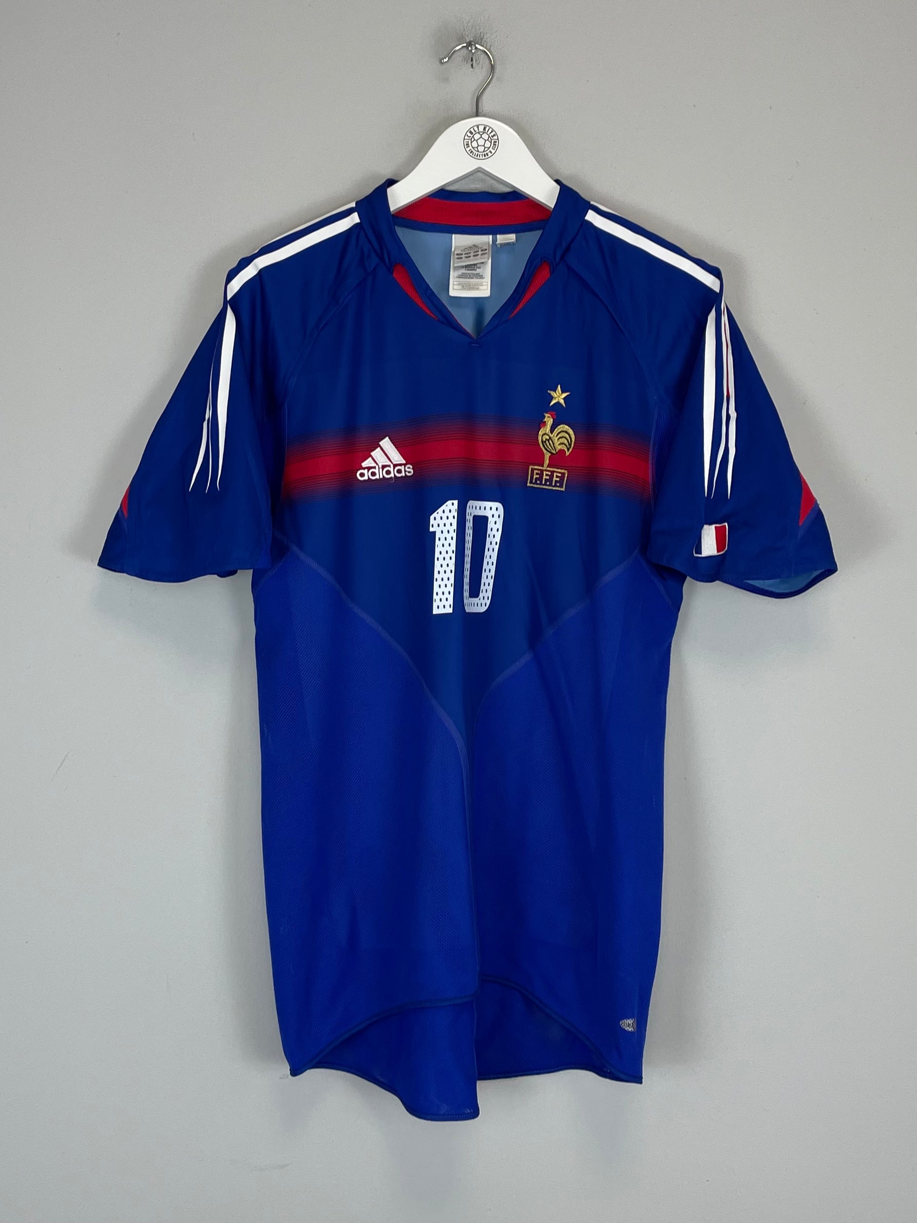 Shop 2004/06 FRANCE ZIDANE #10 HOME SHIRT (M) ADIDAS, classic football shirts, vintage football shirts & retro soccer jerseys at Cult Kits