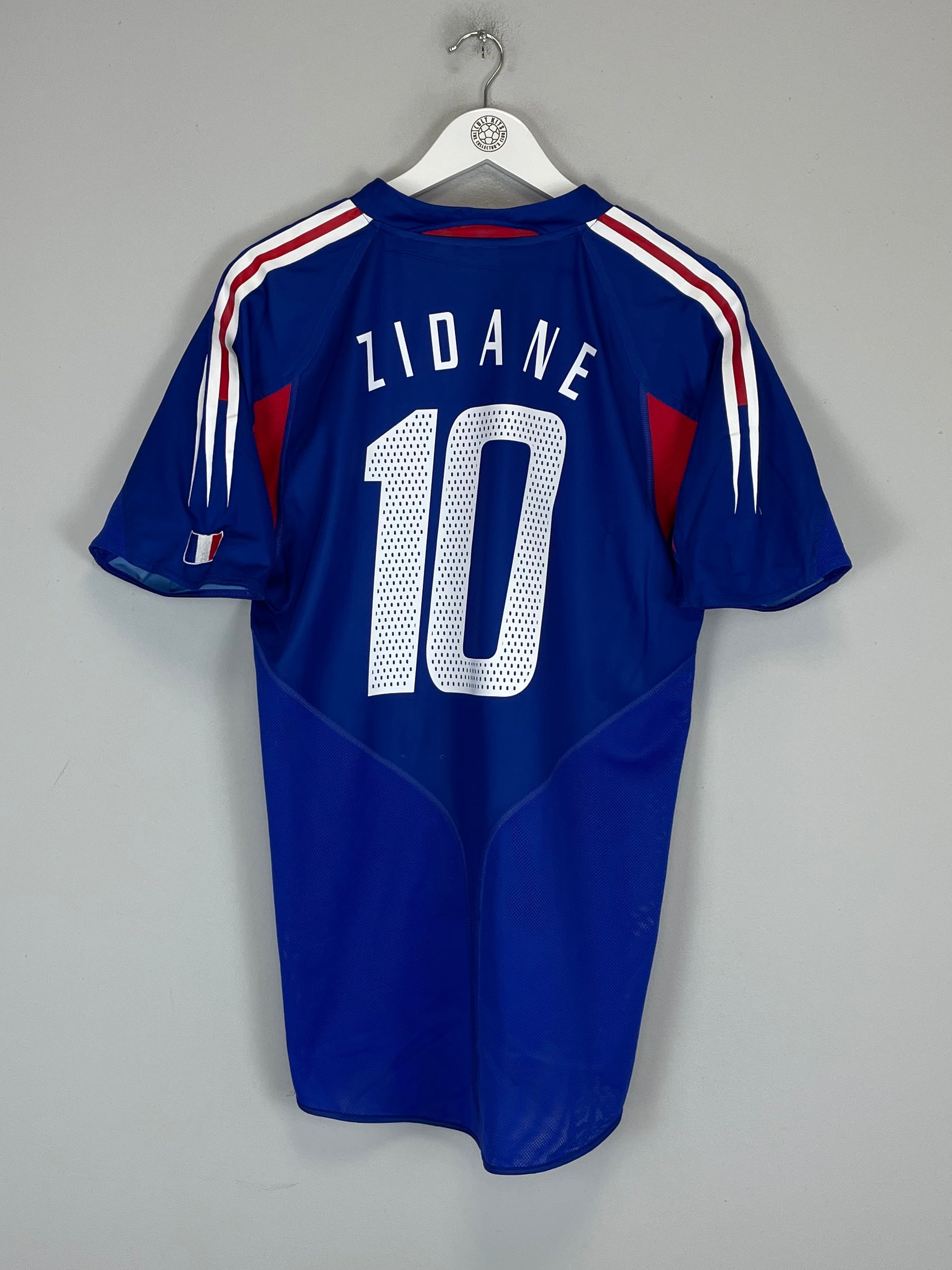 Shop 2004/06 FRANCE ZIDANE #10 HOME SHIRT (M) ADIDAS, classic football shirts, vintage football shirts & retro soccer jerseys at Cult Kits