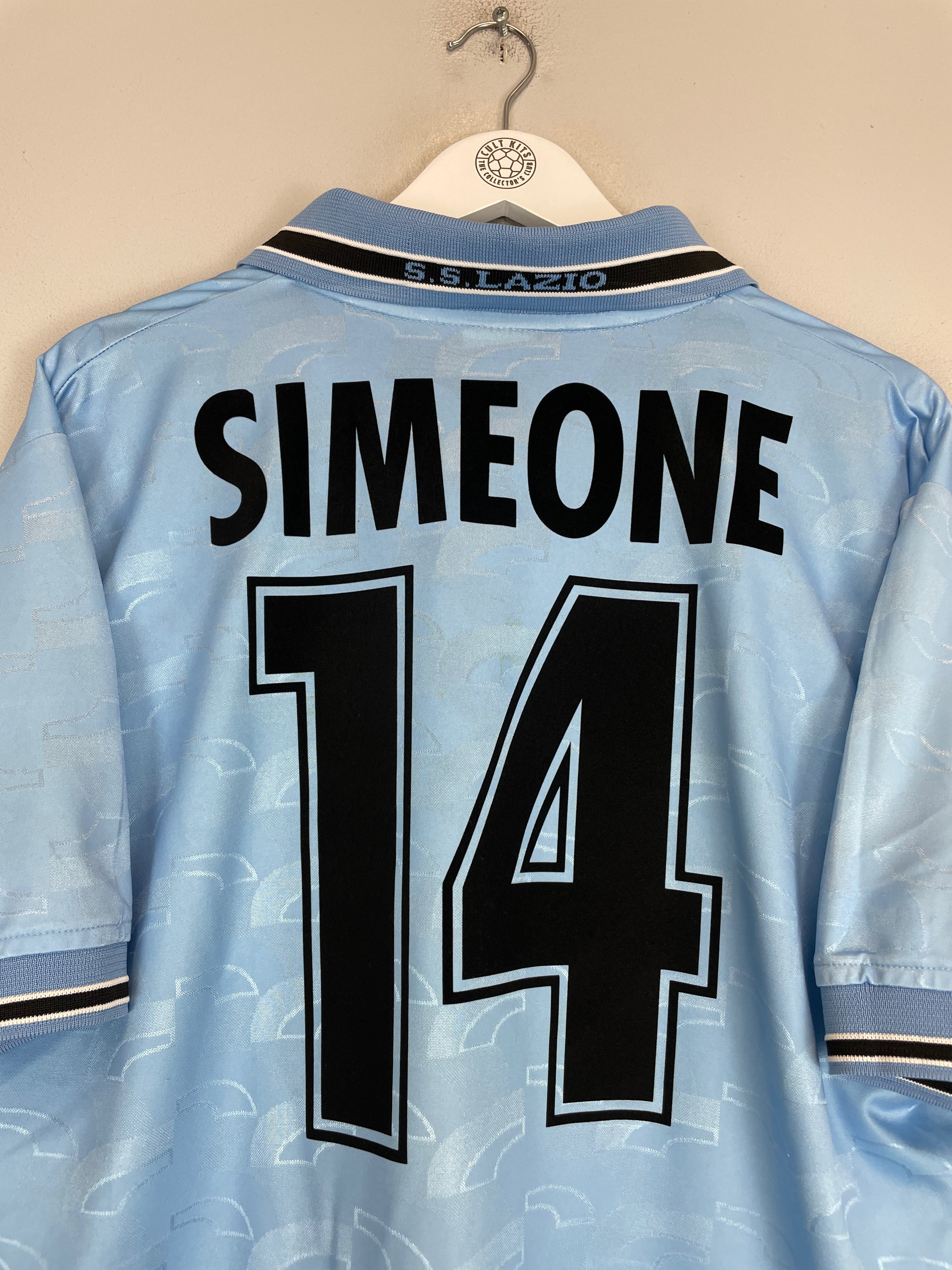 Shop 1998/00 LAZIO SIMEONE #14 HOME SHIRT (XL) PUMA, classic football shirts, vintage football shirts & retro soccer jerseys at Cult Kits