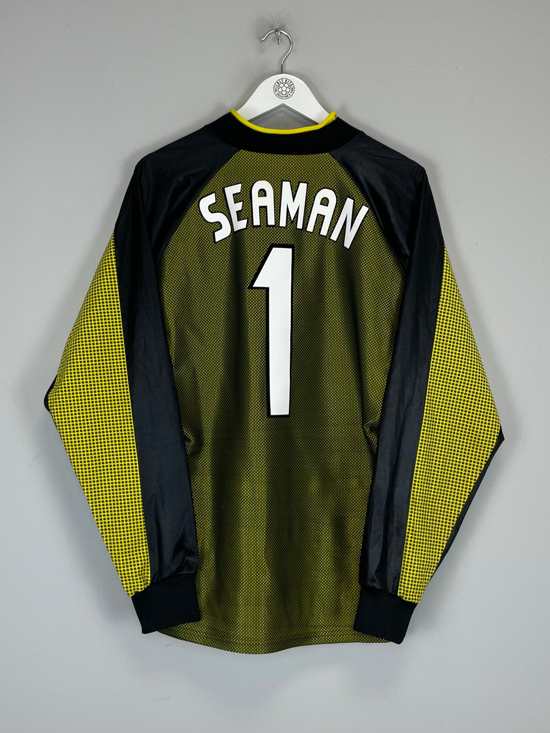Shop 1998/99 ENGLAND SEAMAN #1 GK SHIRT (L) UMBRO, classic football shirts, vintage football shirts & retro soccer jerseys at Cult Kits