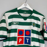 Shop 2004/05 SPORTING CP HOME SHIRT (M) REEBOK, classic football shirts, vintage football shirts & retro soccer jerseys at Cult Kits
