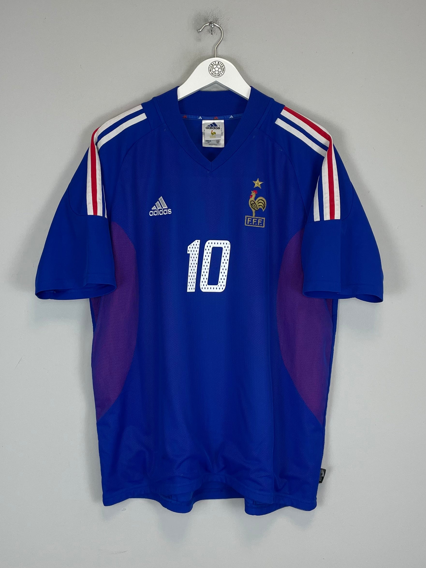 Shop 2002/04 FRANCE ZIDANE #10 HOME SHIRT (XL) ADIDAS, classic football shirts, vintage football shirts & retro soccer jerseys at Cult Kits