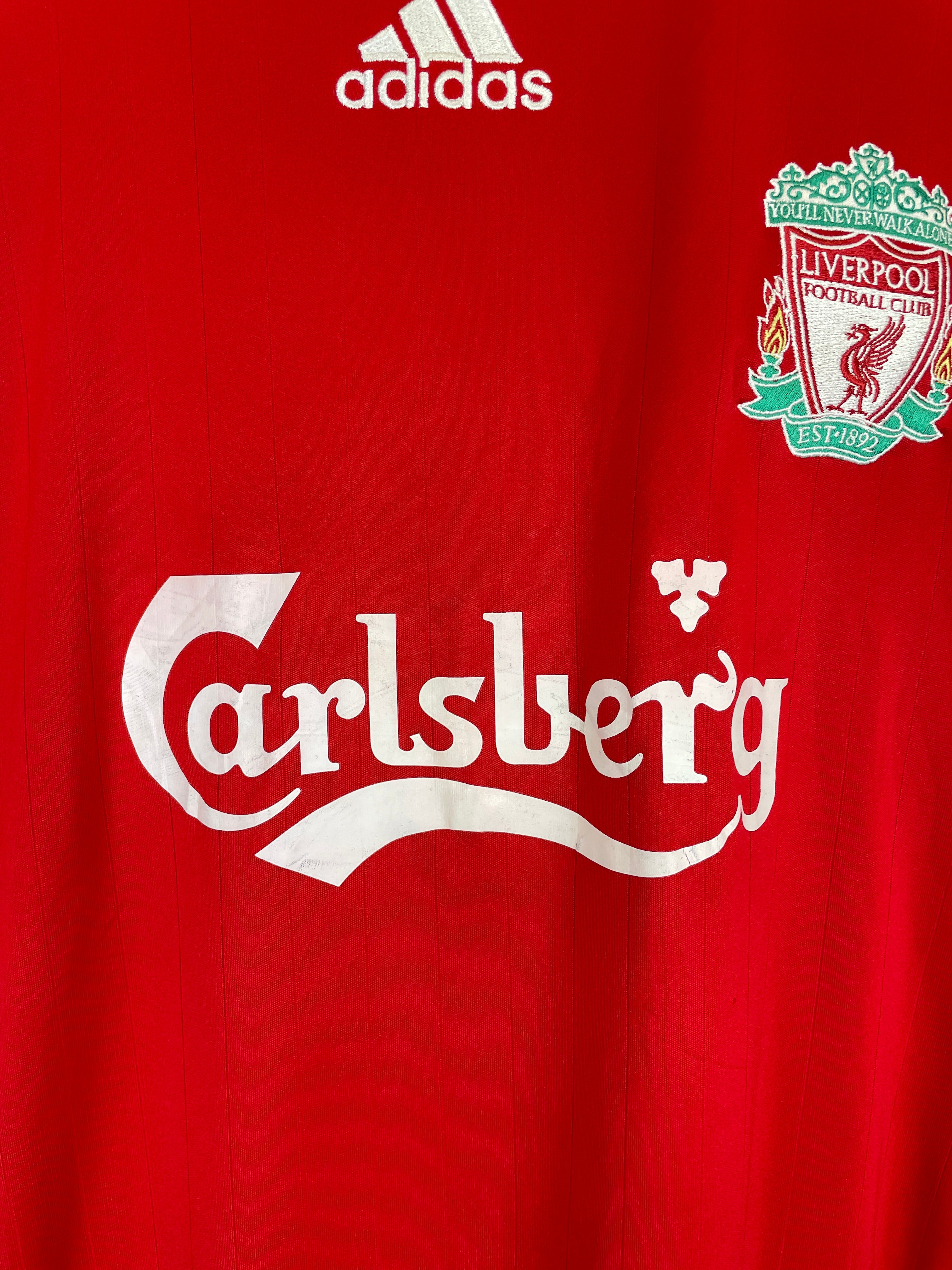 Shop 2006/07 LIVERPOOL CROUCH #15 L/S HOME SHIRT (L) ADIDAS, classic football shirts, vintage football shirts & retro soccer jerseys at Cult Kits