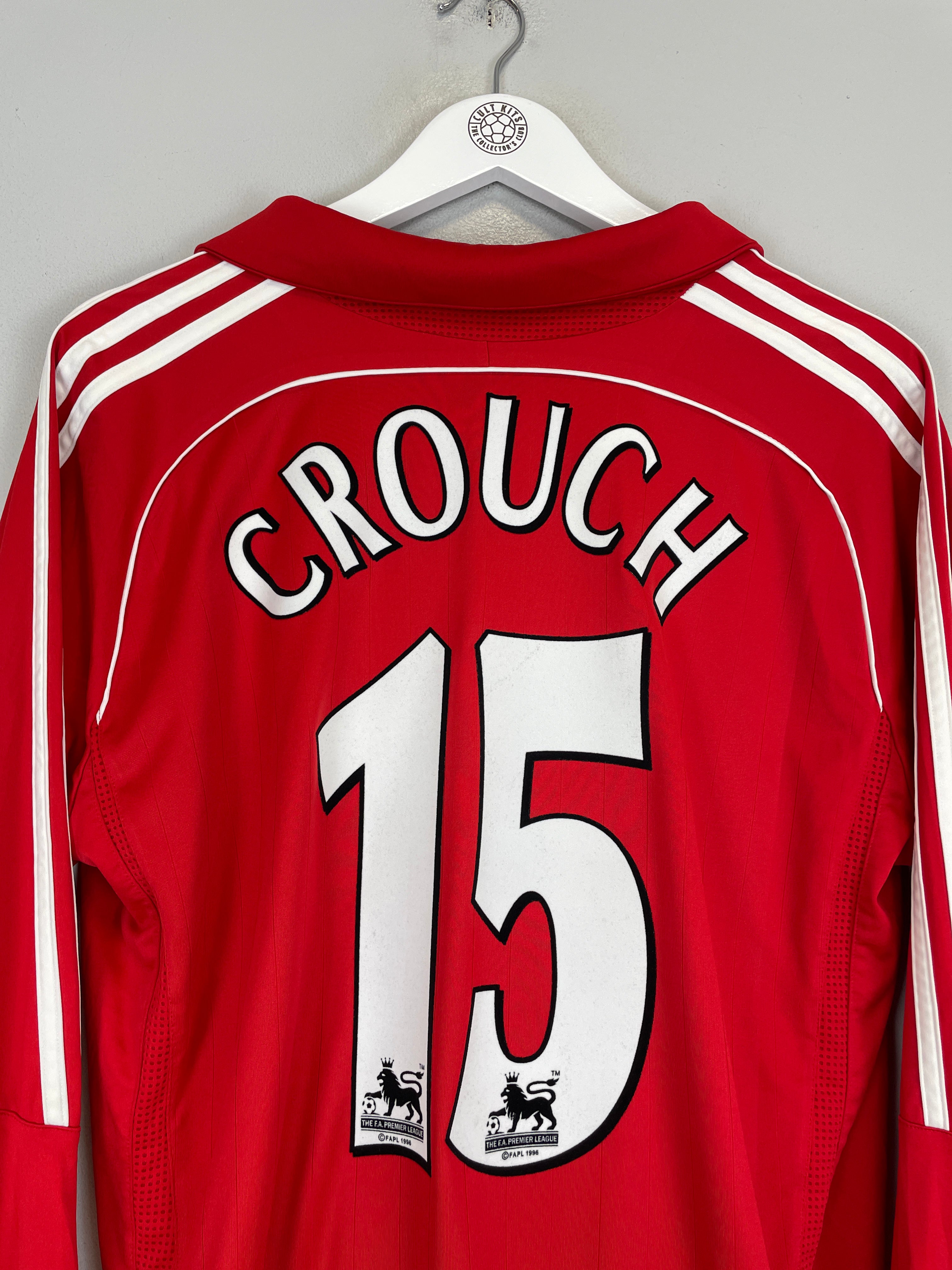 Shop 2006/07 LIVERPOOL CROUCH #15 L/S HOME SHIRT (L) ADIDAS, classic football shirts, vintage football shirts & retro soccer jerseys at Cult Kits