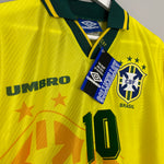 Shop 1994/96 BRAZIL RIVALDO #10 *BNWT* HOME SHIRT (L) UMBRO, classic football shirts, vintage football shirts & retro soccer jerseys at Cult Kits