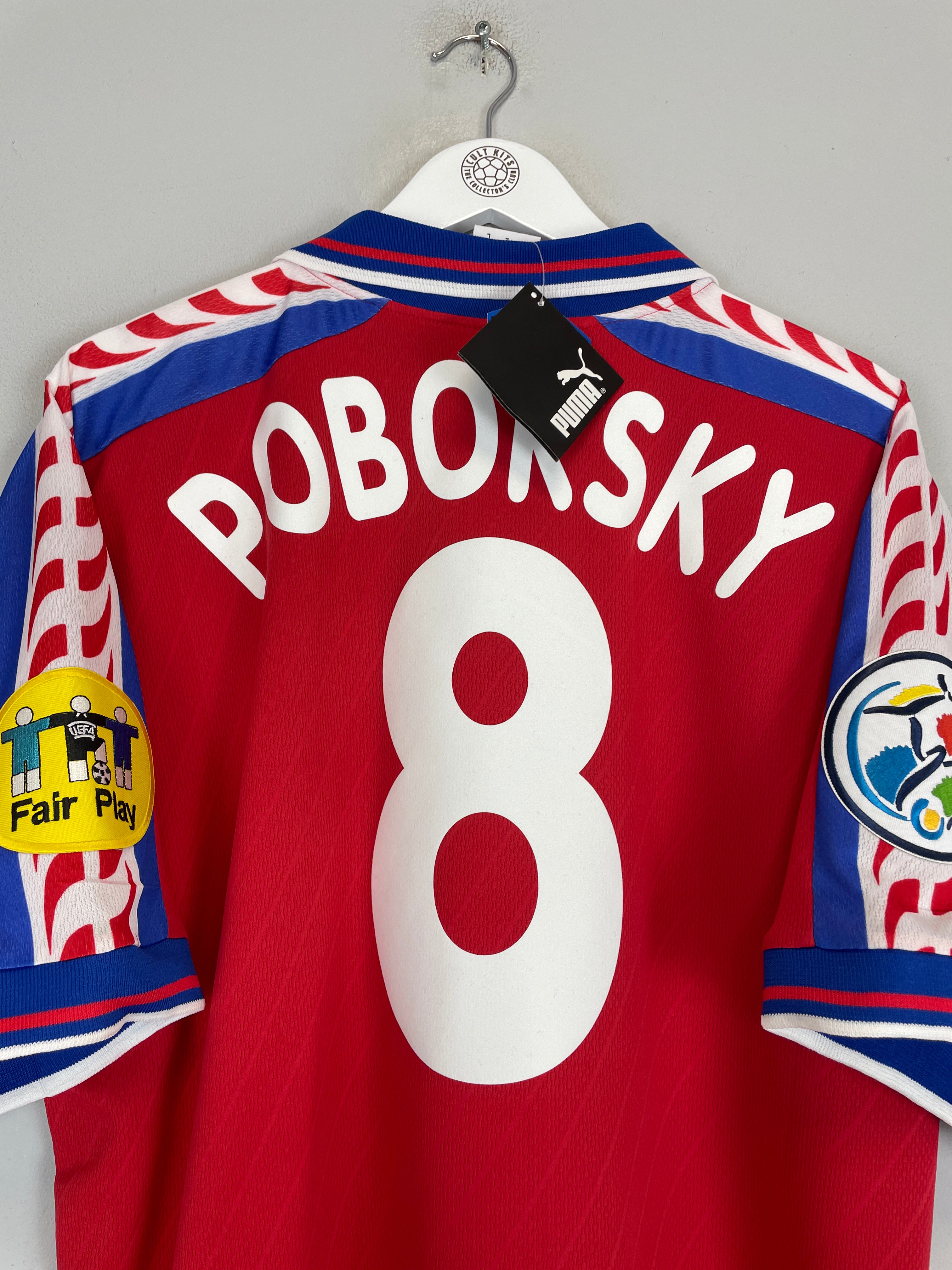 Shop 1996 CZECH REPUBLIC POBORSKY #8 *BNWT* HOME SHIRT (L) PUMA, classic football shirts, vintage football shirts & retro soccer jerseys at Cult Kits