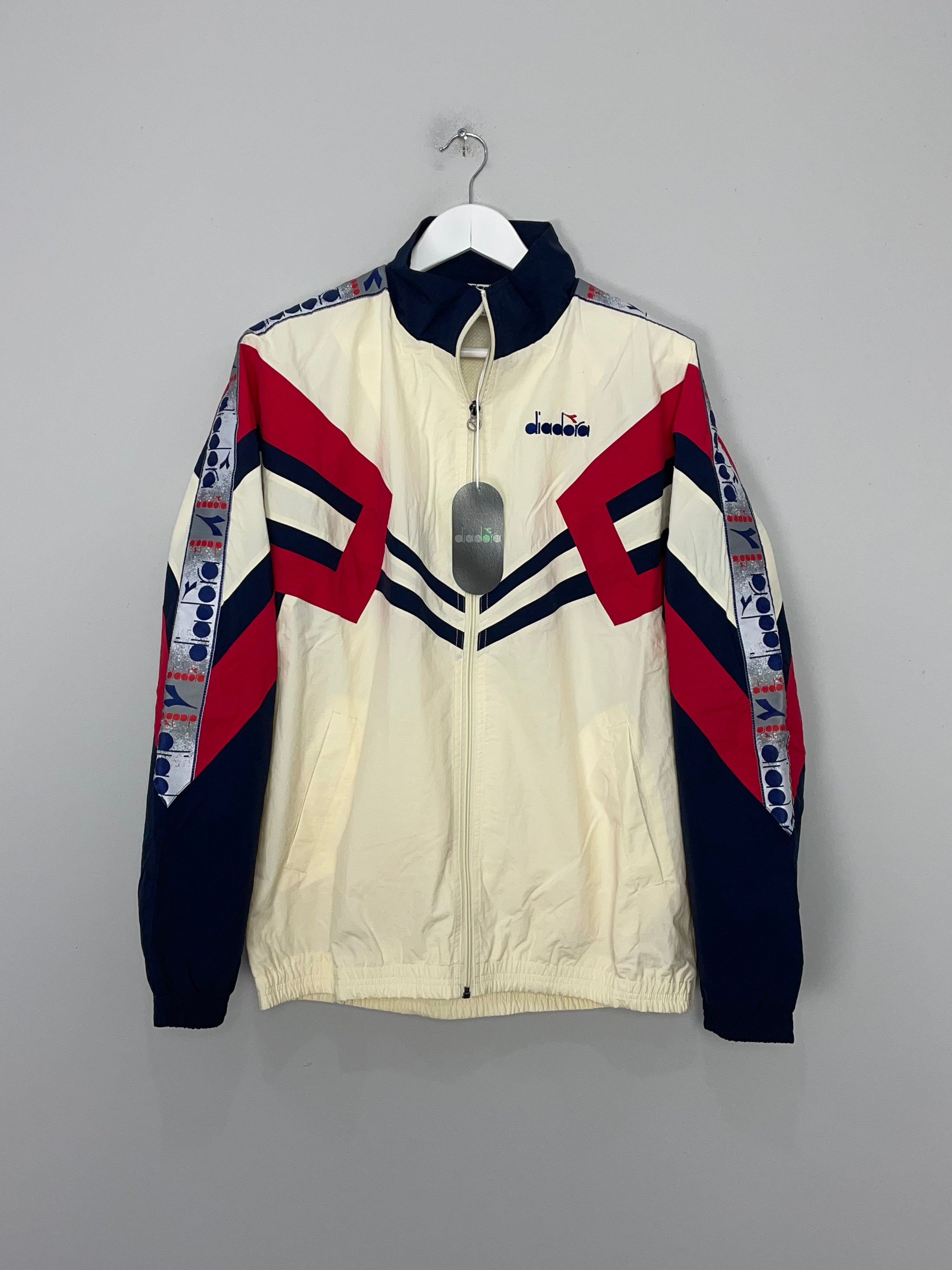 Shop Diadora *BNWT* MVB Ivory Track Jacket (Multiple Sizes), classic football shirts, vintage football shirts & retro soccer jerseys at Cult Kits