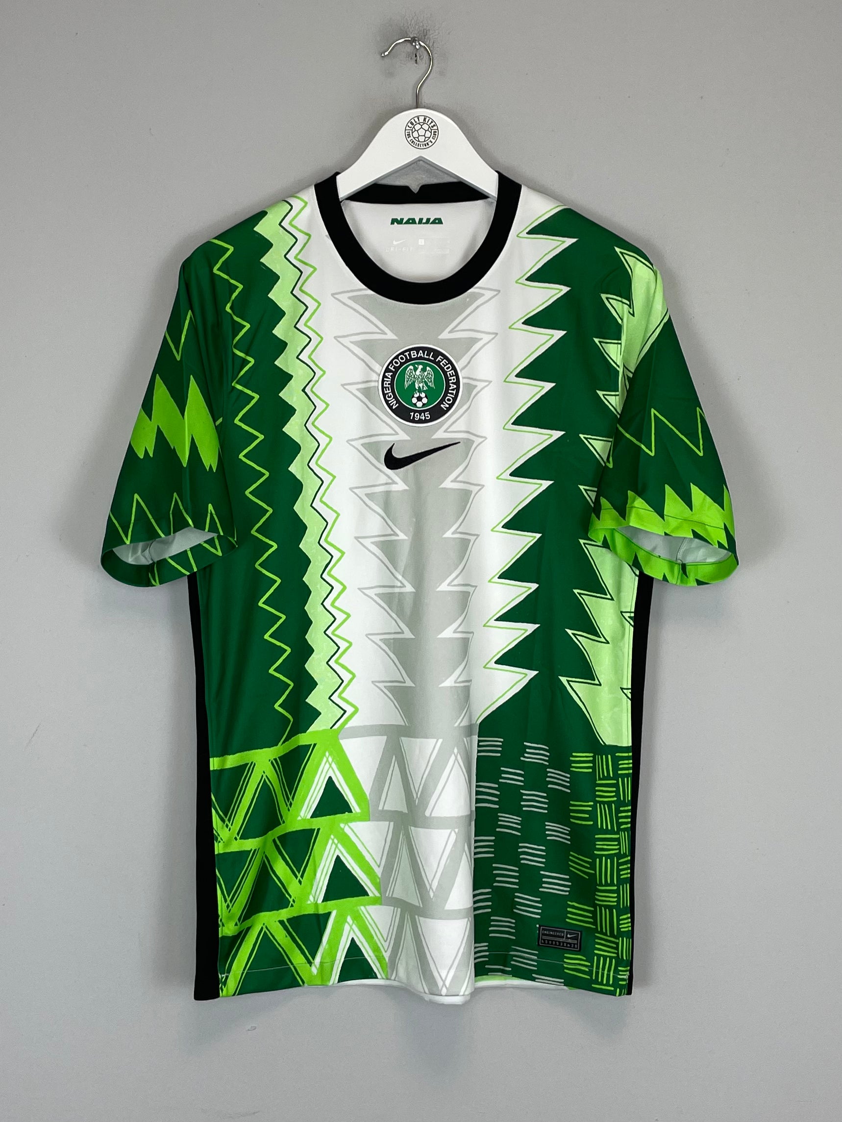 Shop 2020/21 NIGERIA HOME SHIRT (L) NIKE, classic football shirts, vintage football shirts & retro soccer jerseys at Cult Kits