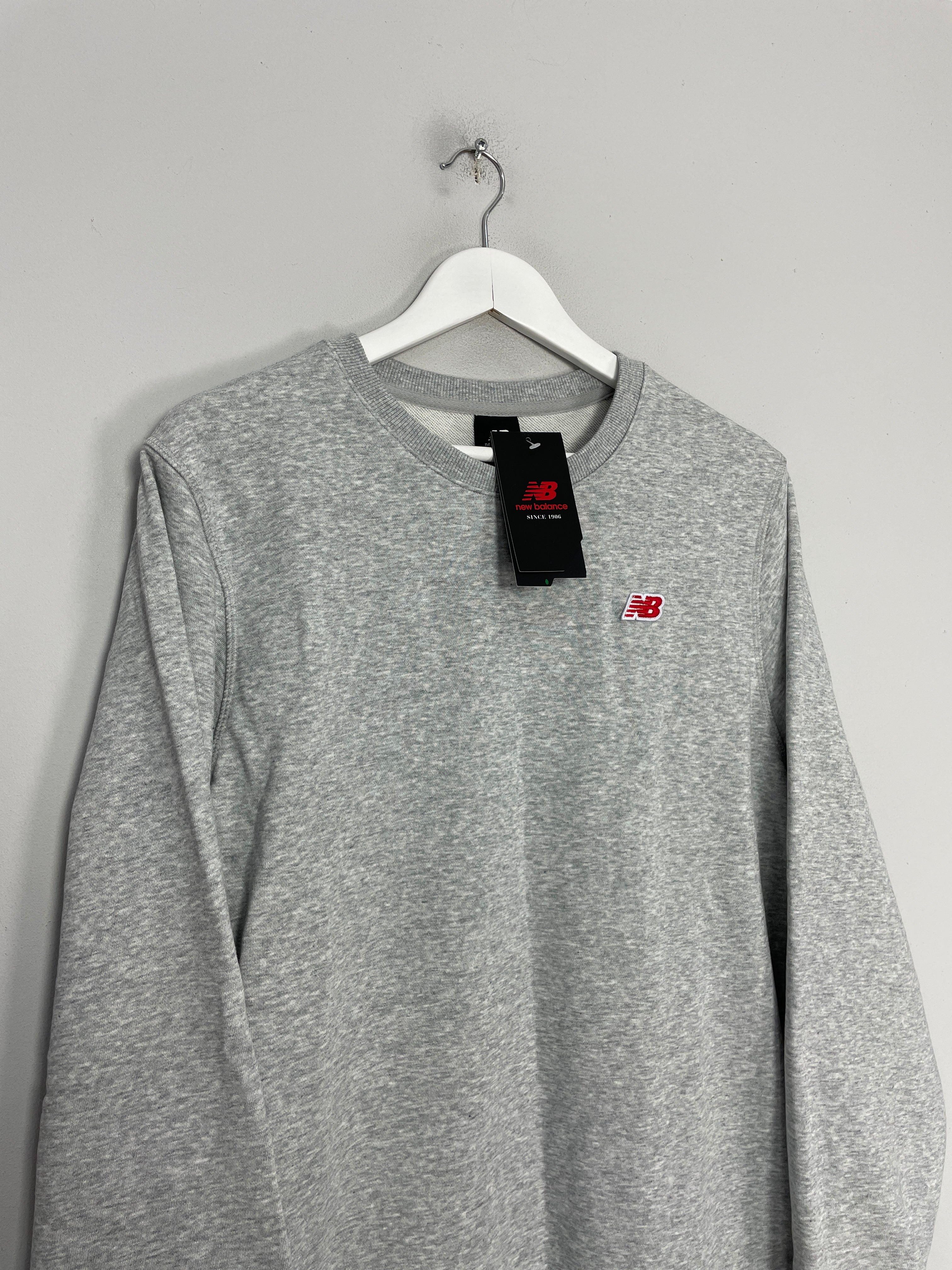 Shop New Balance *BNWT* Grey Crew Neck Sweater (Multiple Sizes) Jumper, classic football shirts, vintage football shirts & retro soccer jerseys at Cult Kits