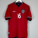 Shop 2002/04 ENGLAND KING #16 AWAY SHIRT (M) UMBRO, classic football shirts, vintage football shirts & retro soccer jerseys at Cult Kits