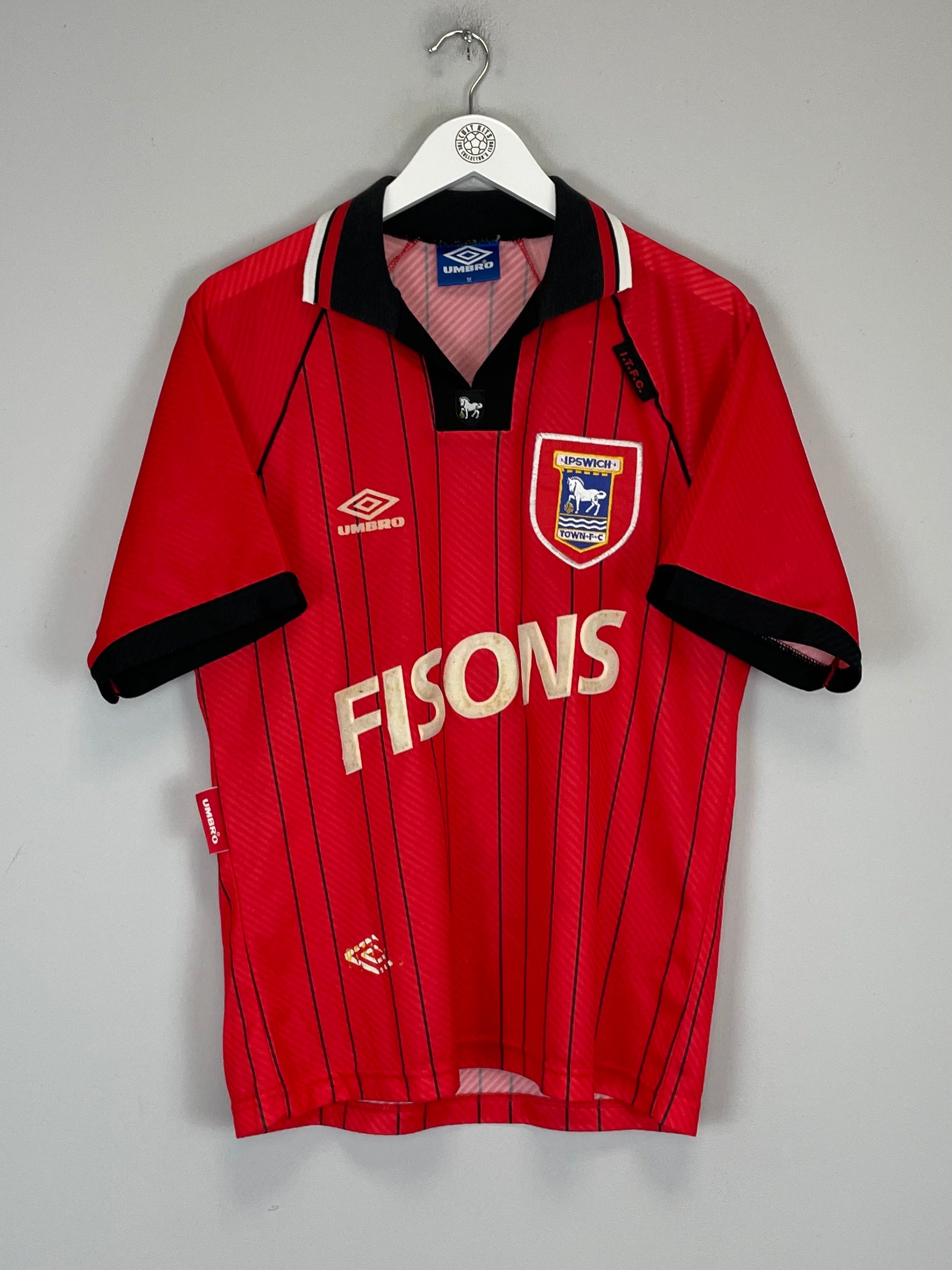 Shop 1993/95 IPSWICH TOWN AWAY SHIRT (M) UMBRO, classic football shirts, vintage football shirts & retro soccer jerseys at Cult Kits
