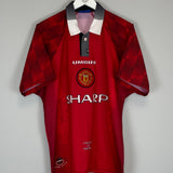 Shop 1996/98 MANCHESTER UNITED CANTONA #7 HOME SHIRT (L) UMBRO, classic football shirts, vintage football shirts & retro soccer jerseys at Cult Kits
