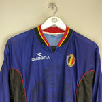 Shop 1998/99 BELGIUM GK SHIRT (M) DIADORA, classic football shirts, vintage football shirts & retro soccer jerseys at Cult Kits
