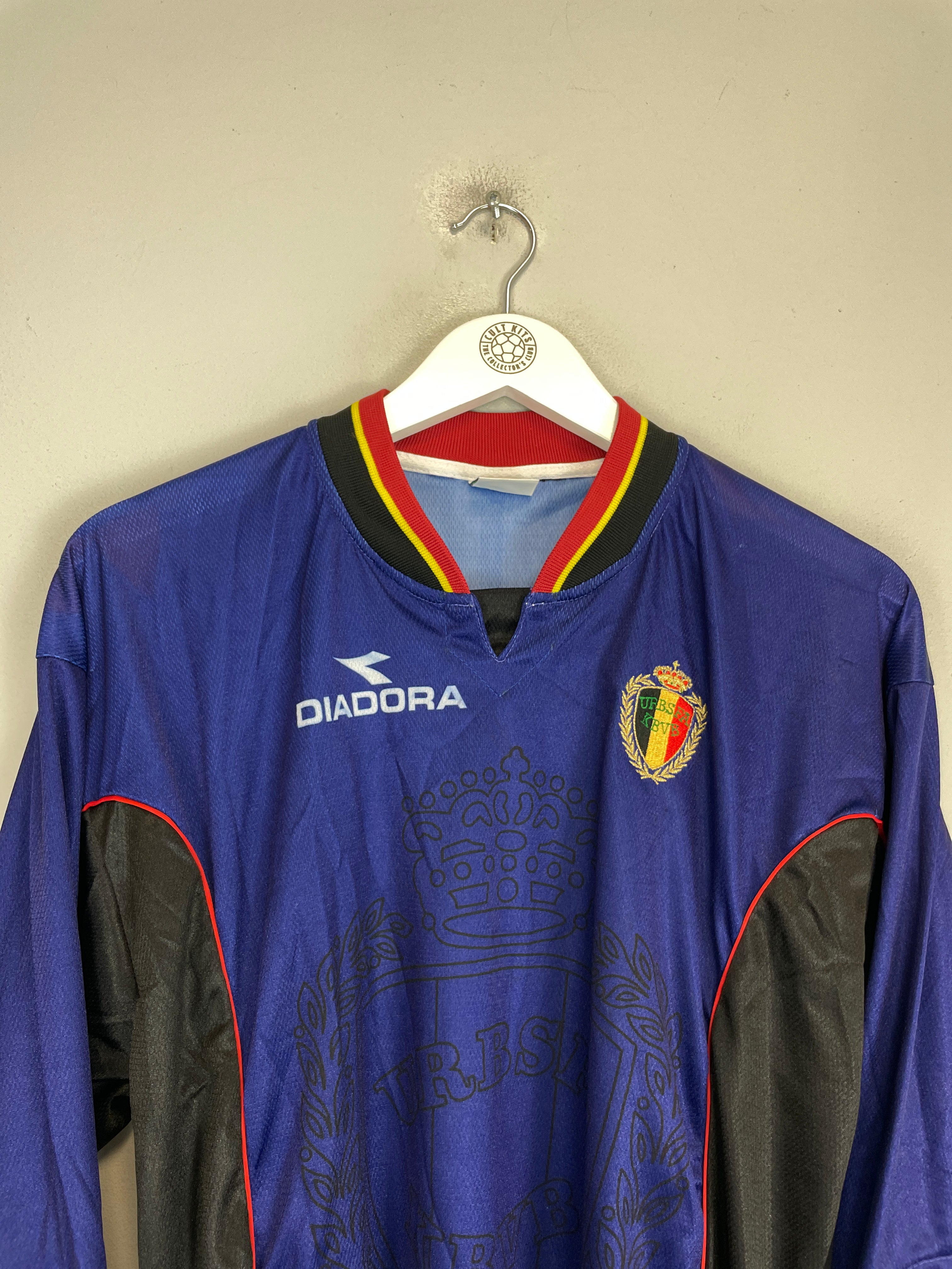 Shop 1998/99 BELGIUM GK SHIRT (M) DIADORA, classic football shirts, vintage football shirts & retro soccer jerseys at Cult Kits