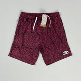 Shop UMBRO *BNWT* CLARET GRAFFITI SHORTS (MULTIPLE SIZES) WITH POCKETS, classic football shirts, vintage football shirts & retro soccer jerseys at Cult Kits