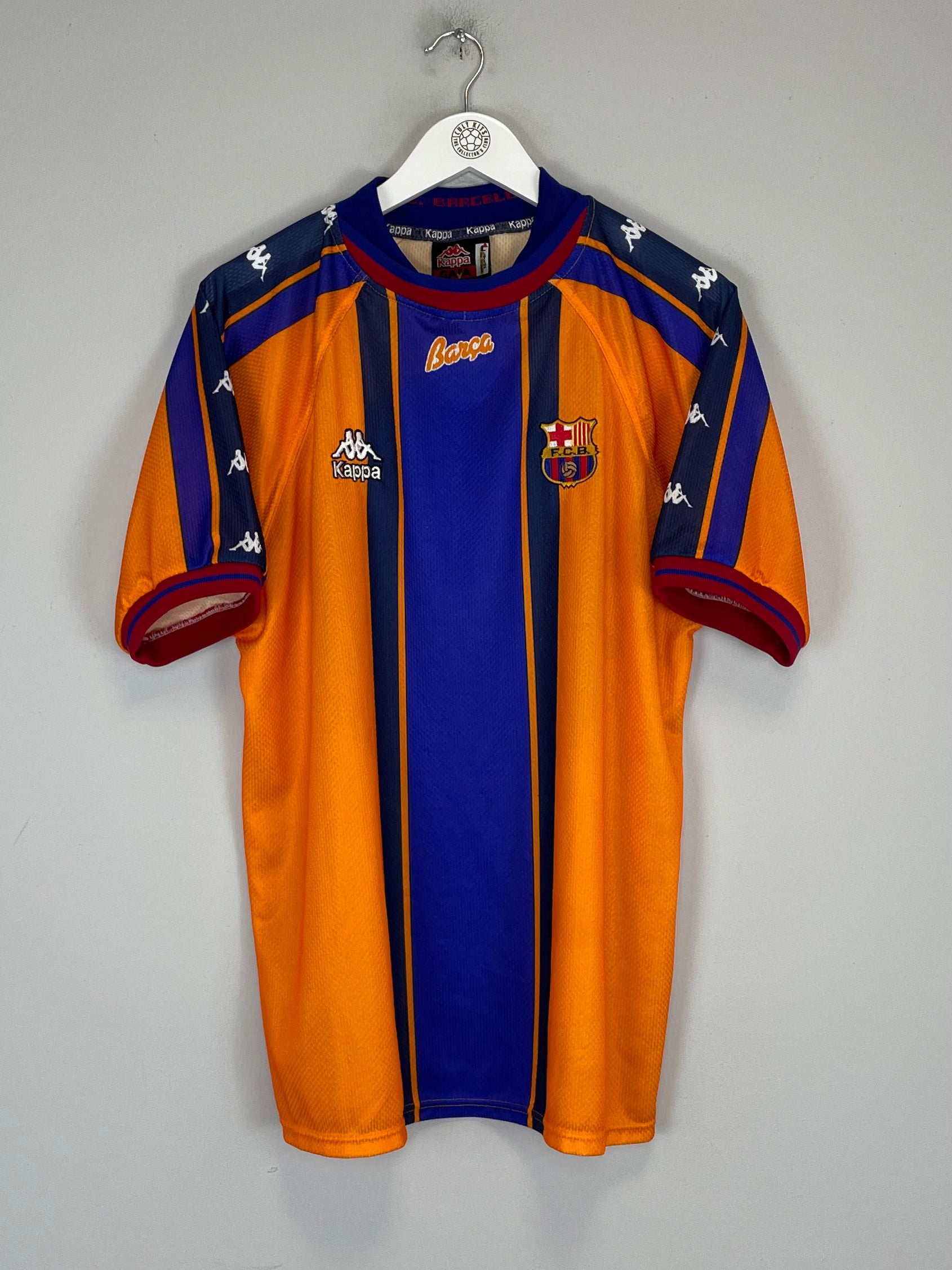 Shop 1997/98 BARCELONA AWAY SHIRT (L) KAPPA, classic football shirts, vintage football shirts & retro soccer jerseys at Cult Kits