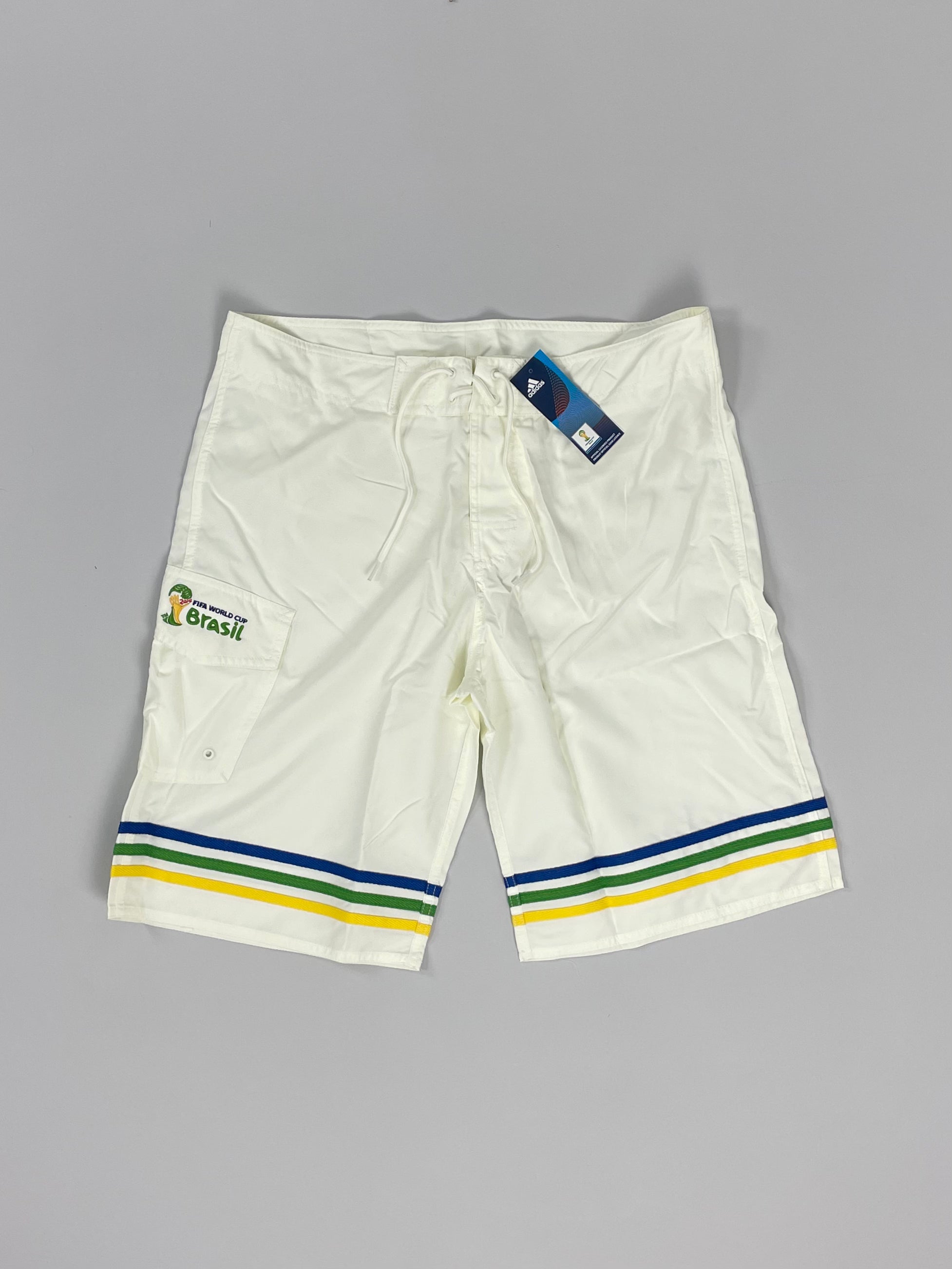 Shop 2014 BRAZIL *BNWT* ADIDAS WORLD CUP SHORTS (MULTIPLE SIZES) OE, classic football shirts, vintage football shirts & retro soccer jerseys at Cult Kits