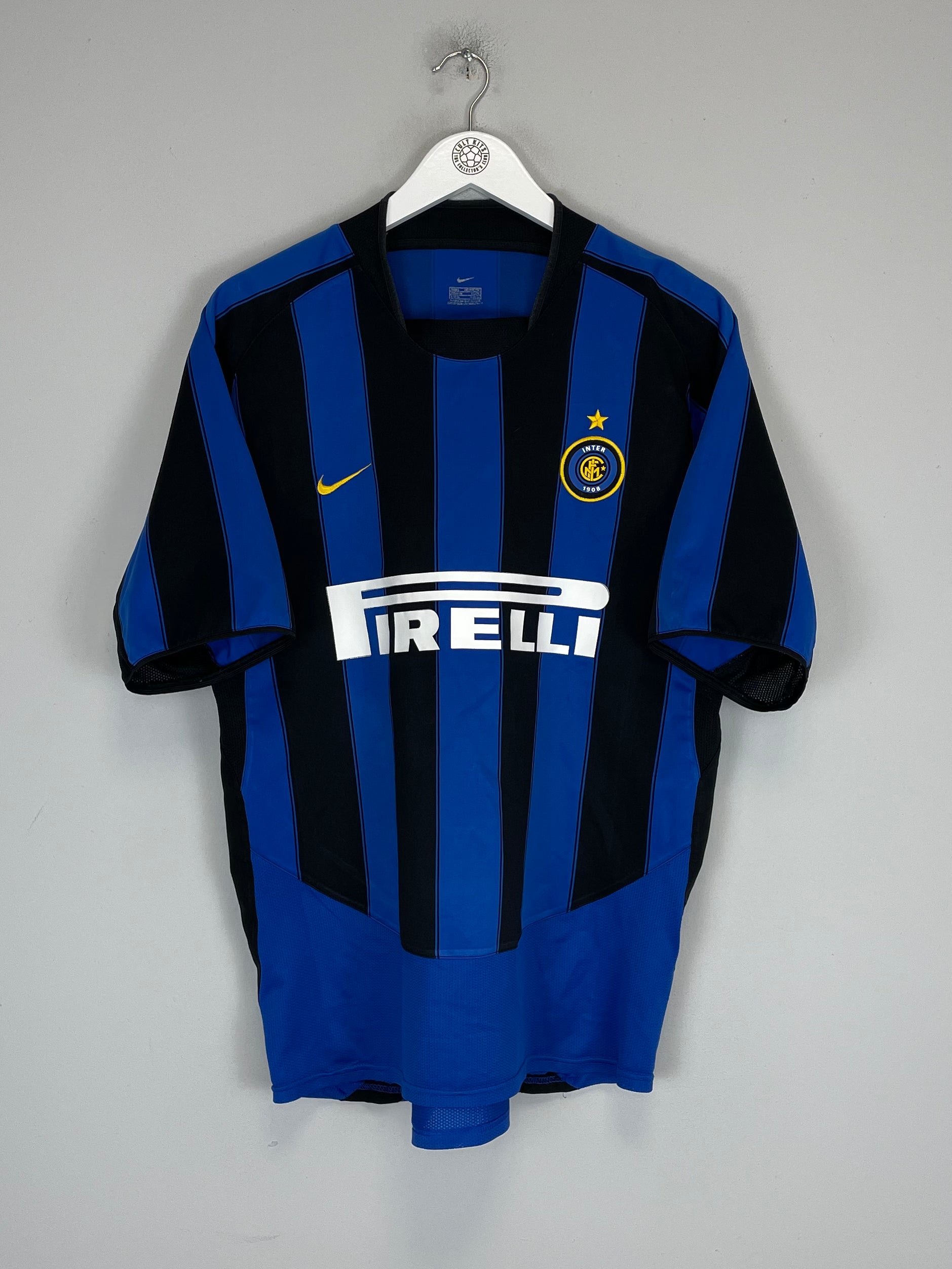Shop 2003/04 INTER MILAN RECOBA #20 HOME SHIRT (L) NIKE, classic football shirts, vintage football shirts & retro soccer jerseys at Cult Kits