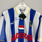 Shop 1993/95 SHEFFIELD WEDNESDAY *SIGNED* BNWT HOME SHIRT (M) PUMA, classic football shirts, vintage football shirts & retro soccer jerseys at Cult Kits