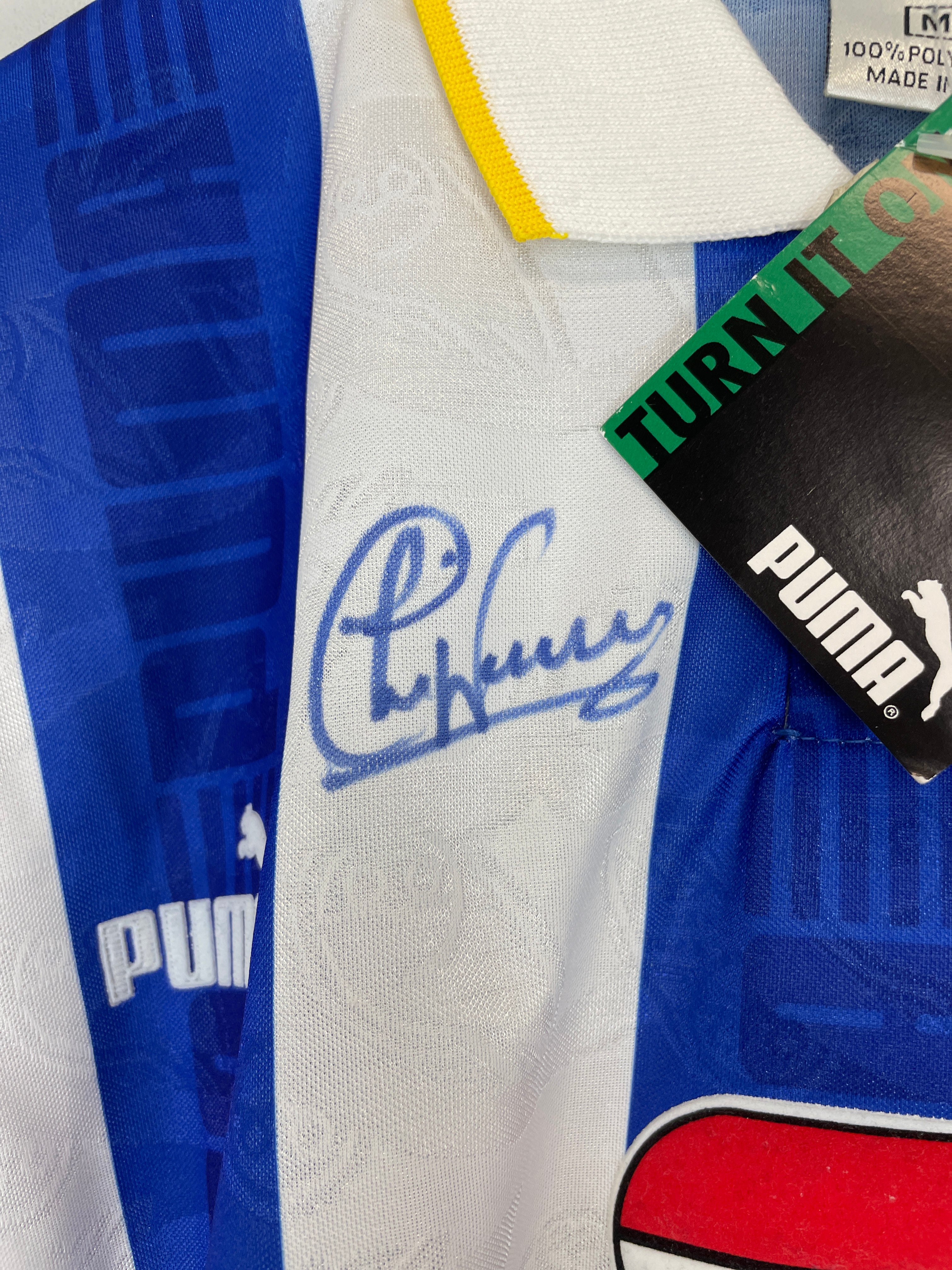 Shop 1993/95 SHEFFIELD WEDNESDAY *SIGNED* BNWT HOME SHIRT (M) PUMA, classic football shirts, vintage football shirts & retro soccer jerseys at Cult Kits