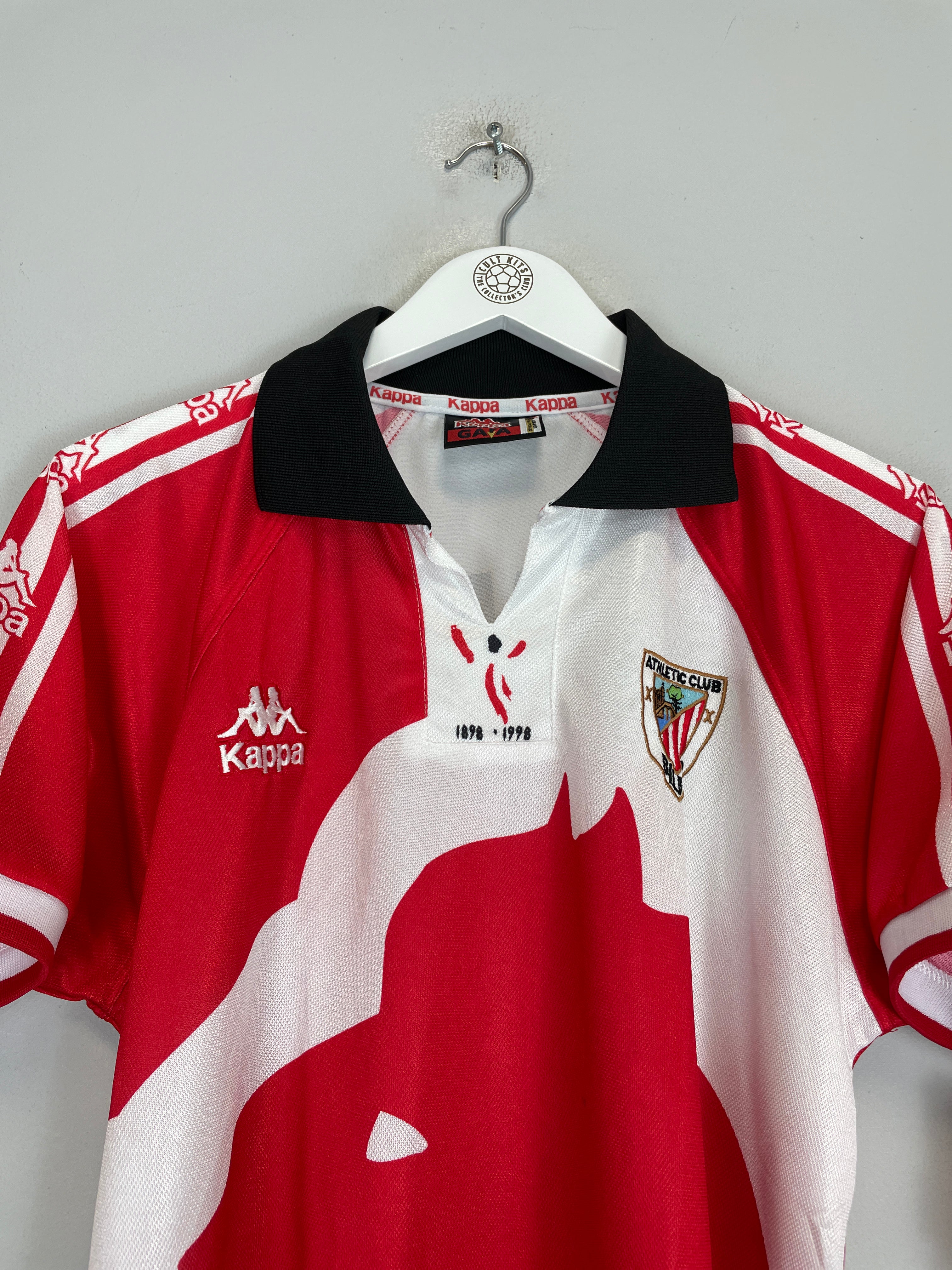 Shop 1997/98 ATHLETIC BILBAO J.GUERRERO #6 *BNWT* CENTENARY HOME SHIRT (S) KELME, classic football shirts, vintage football shirts & retro soccer jerseys at Cult Kits