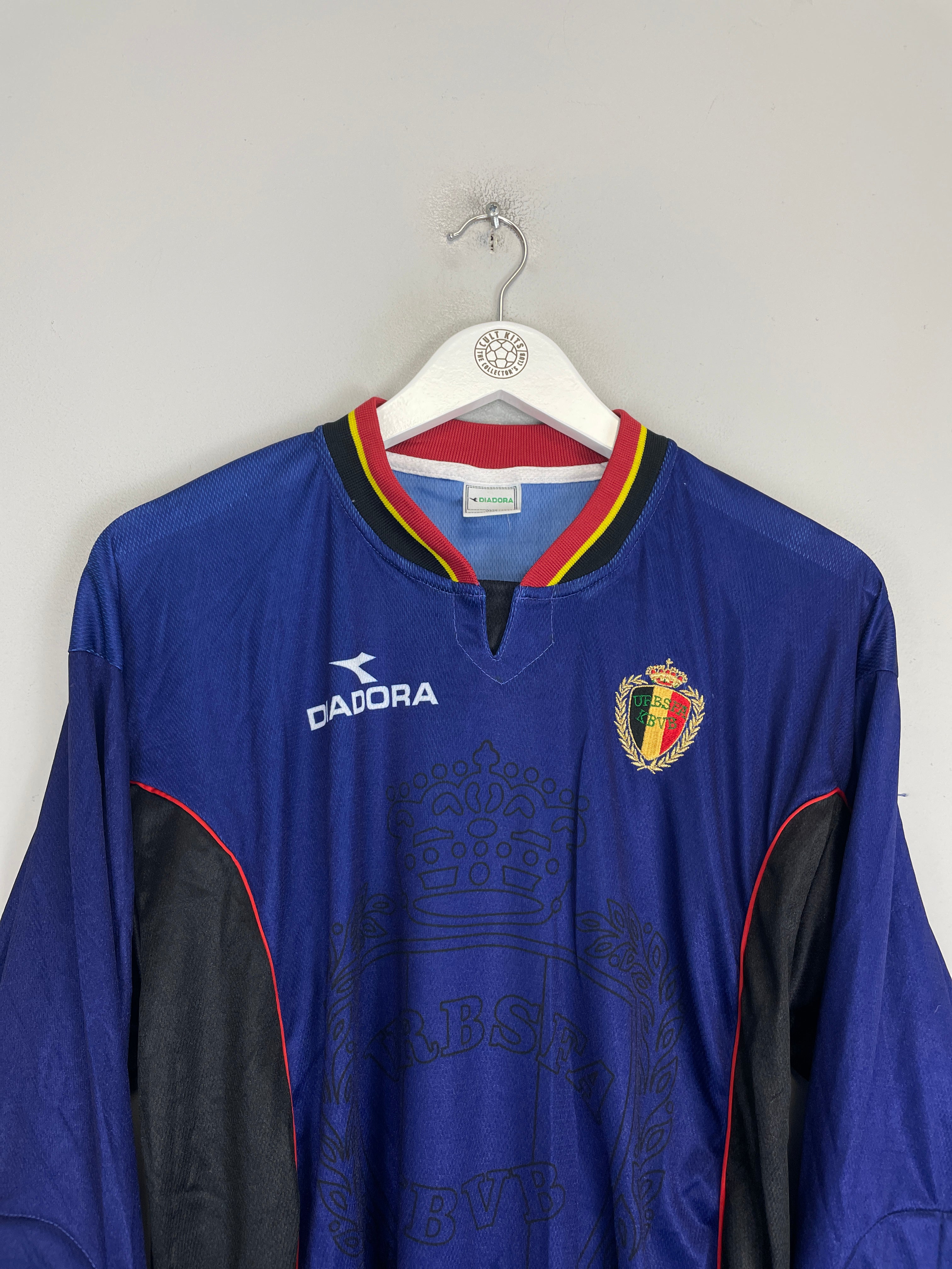 Shop 1998/99 BELGIUM GK SHIRT (M) DIADORA, classic football shirts, vintage football shirts & retro soccer jerseys at Cult Kits