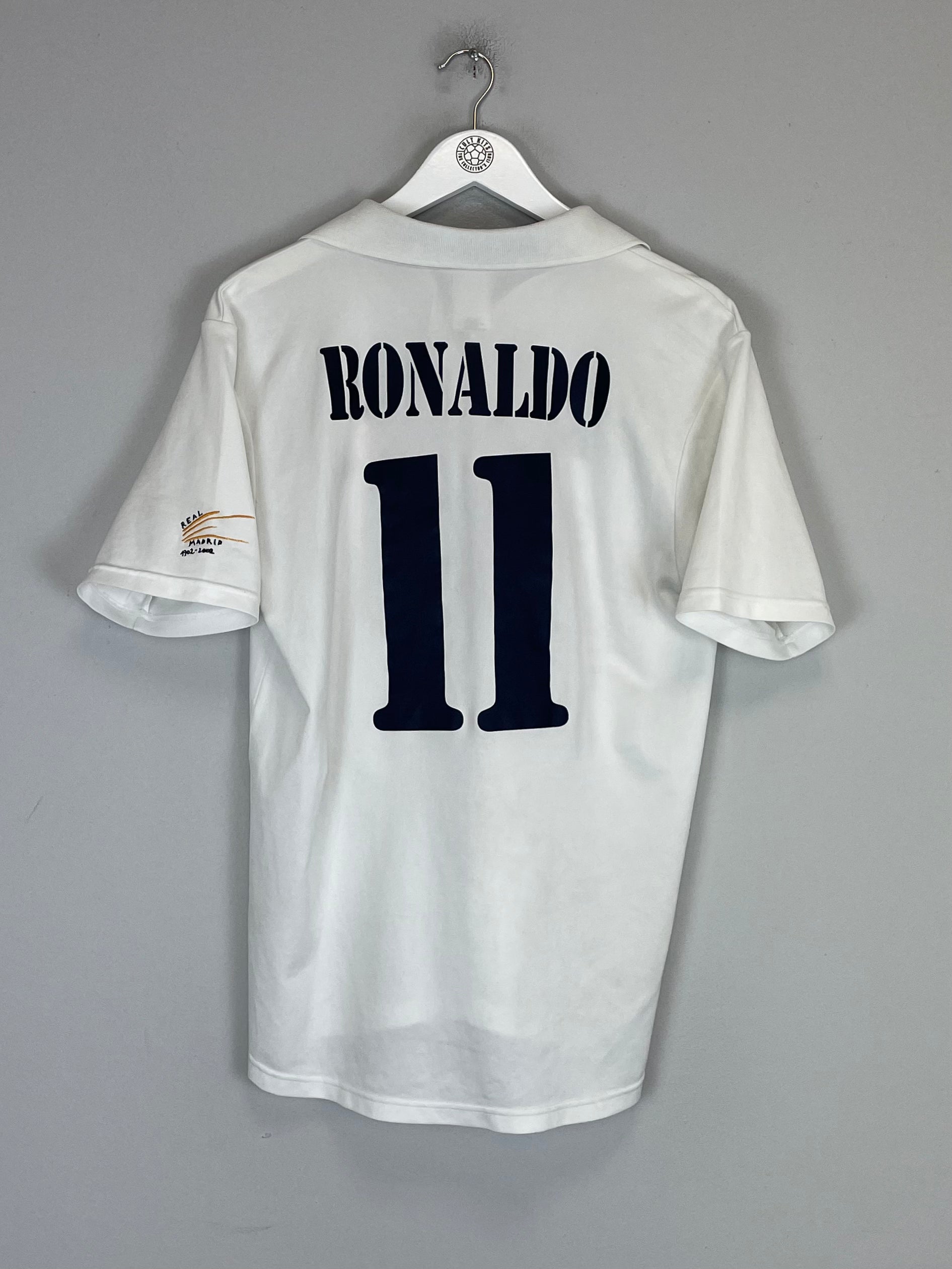 Shop 2002/03 REAL MADRID RONALDO #11 *CENTENARY* HOME SHIRT (S) ADIDAS, classic football shirts, vintage football shirts & retro soccer jerseys at Cult Kits