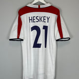 2003/05 ENGLAND HESKEY #21 HOME SHIRT (L) UMBRO