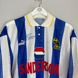 Shop 1993/95 SHEFFIELD WEDNESDAY *SIGNED* HOME SHIRT (XL) PUMA, classic football shirts, vintage football shirts & retro soccer jerseys at Cult Kits