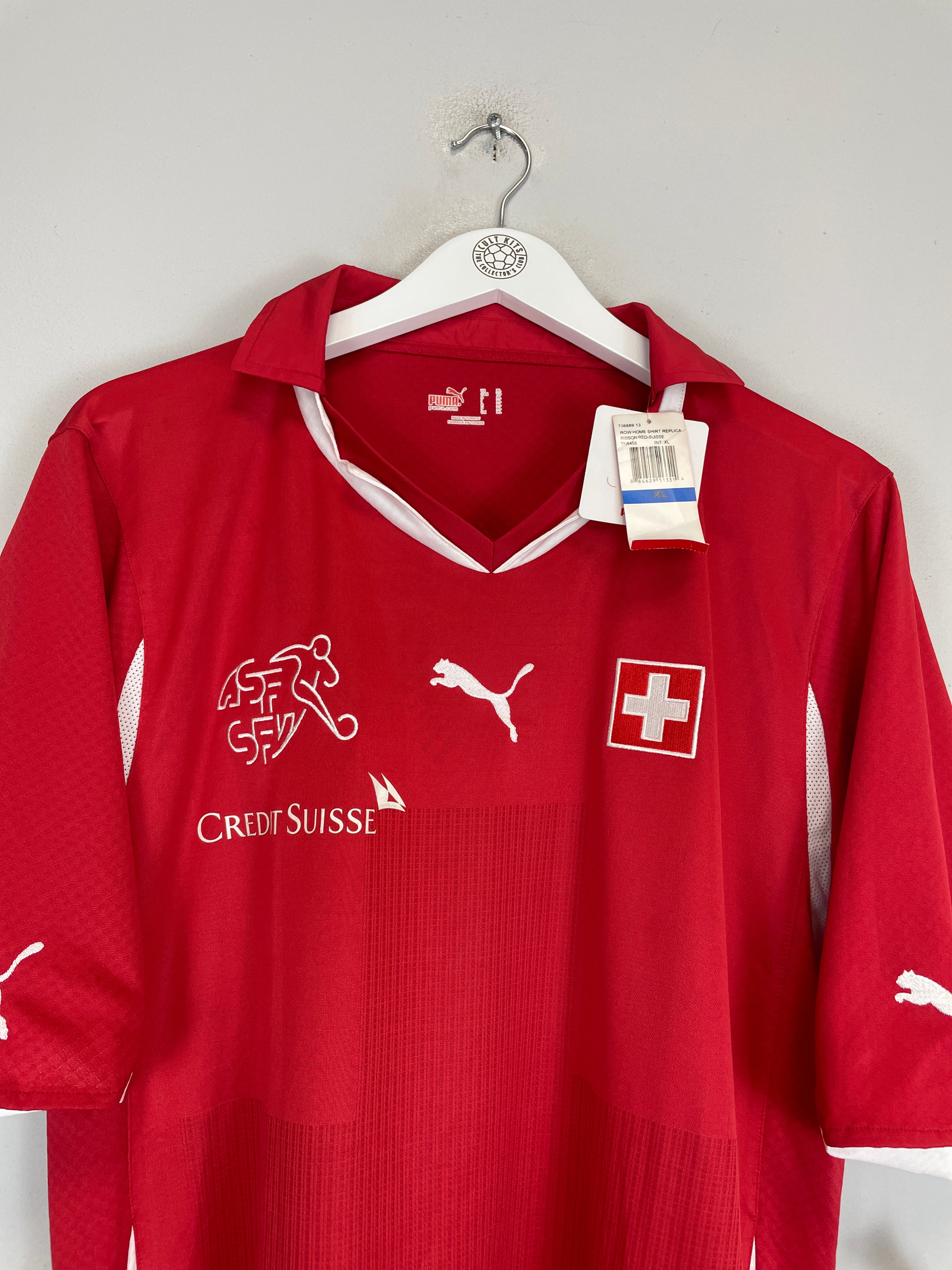 Shop 2010/11 SWITZERLAND *BNWT* SQUAD SIGNED HOME SHIRT (XL) PUMA, classic football shirts, vintage football shirts & retro soccer jerseys at Cult Kits