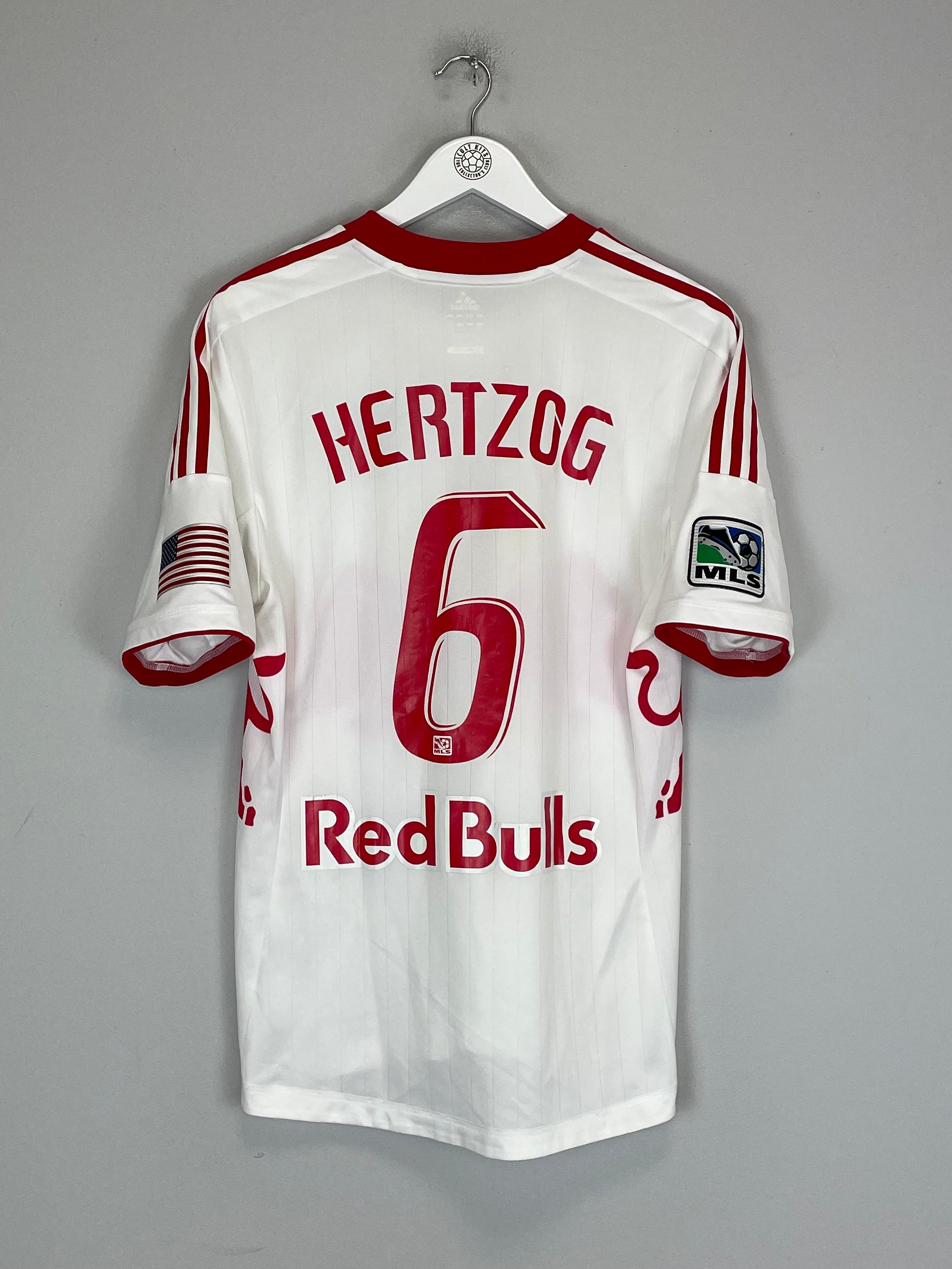 Shop 2012/13 NEW YORK RED BULLS HERTZOG #6 *PLAYER ISSUE* HOME SHIRT (L) ADIDAS, classic football shirts, vintage football shirts & retro soccer jerseys at Cult Kits