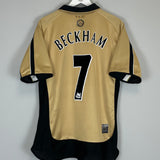 Shop 2001/02 MANCHESTER UNITED BECKHAM #7 AWAY/THIRD SHIRT (M) UMBRO, classic football shirts, vintage football shirts & retro soccer jerseys at Cult Kits
