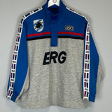Shop 1990/91 SAMPDORIA 1/4 ZIP (M) ASICS, classic football shirts, vintage football shirts & retro soccer jerseys at Cult Kits