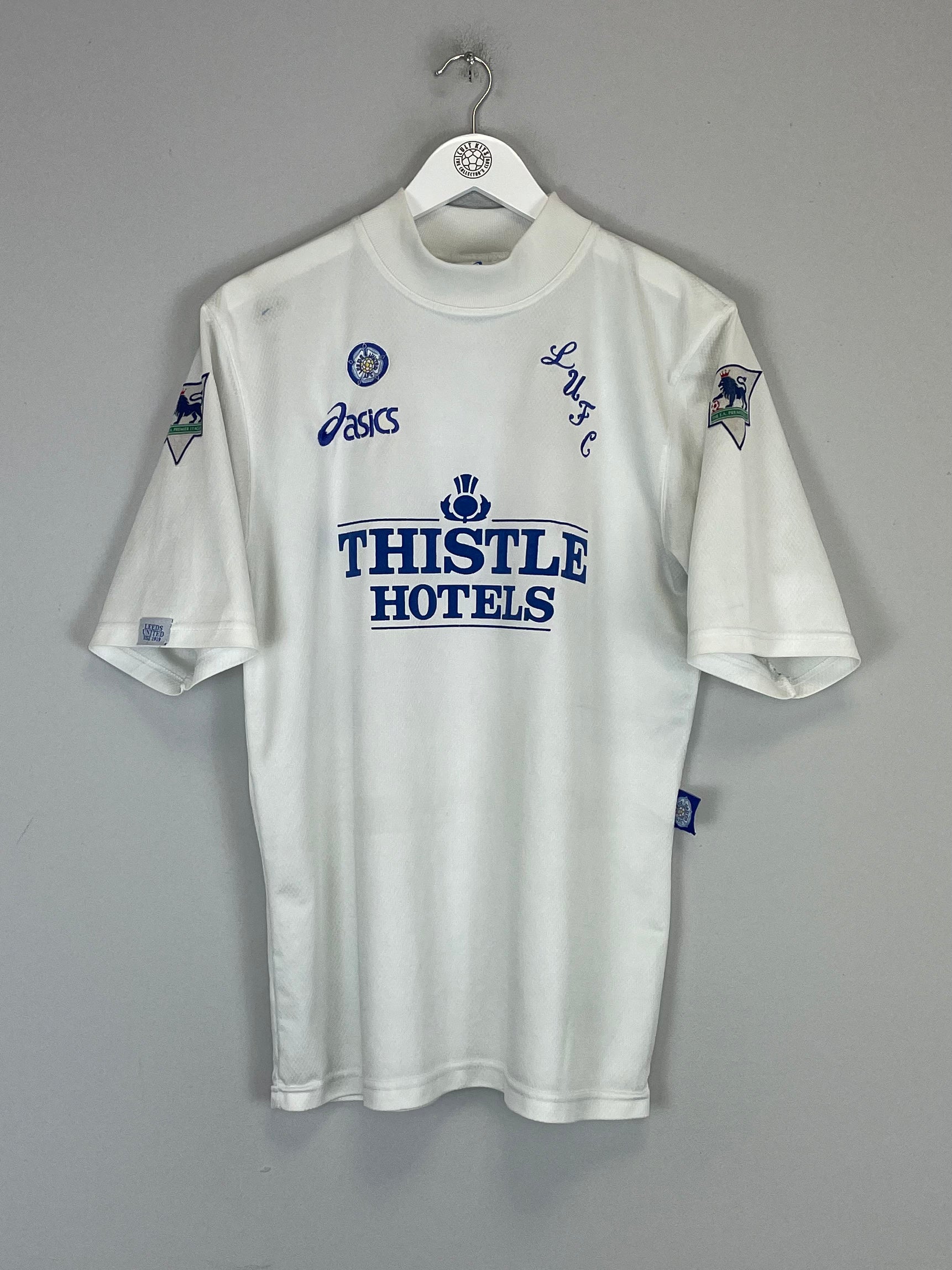 Shop 1995/96 LEEDS UNITED YEBOAH #21 HOME SHIRT (M) ASICS, classic football shirts, vintage football shirts & retro soccer jerseys at Cult Kits