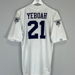 Shop 1995/96 LEEDS UNITED YEBOAH #21 HOME SHIRT (M) ASICS, classic football shirts, vintage football shirts & retro soccer jerseys at Cult Kits