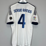 Shop 2012/13 REAL MADRID SERGIO RAMOS #4 HOME SHIRT (L) ADIDAS, classic football shirts, vintage football shirts & retro soccer jerseys at Cult Kits