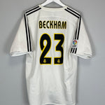 Shop 2003/04 REAL MADRID BECKHAM #23 HOME SHIRT (XL) ADIDAS, classic football shirts, vintage football shirts & retro soccer jerseys at Cult Kits