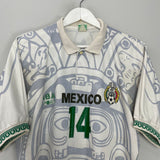Shop 1996/98 MEXICO DEL OLMO #14 AWAY SHIRT (M) ABA SPORT, classic football shirts, vintage football shirts & retro soccer jerseys at Cult Kits