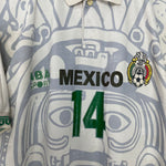 Shop 1996/98 MEXICO DEL OLMO #14 AWAY SHIRT (M) ABA SPORT, classic football shirts, vintage football shirts & retro soccer jerseys at Cult Kits